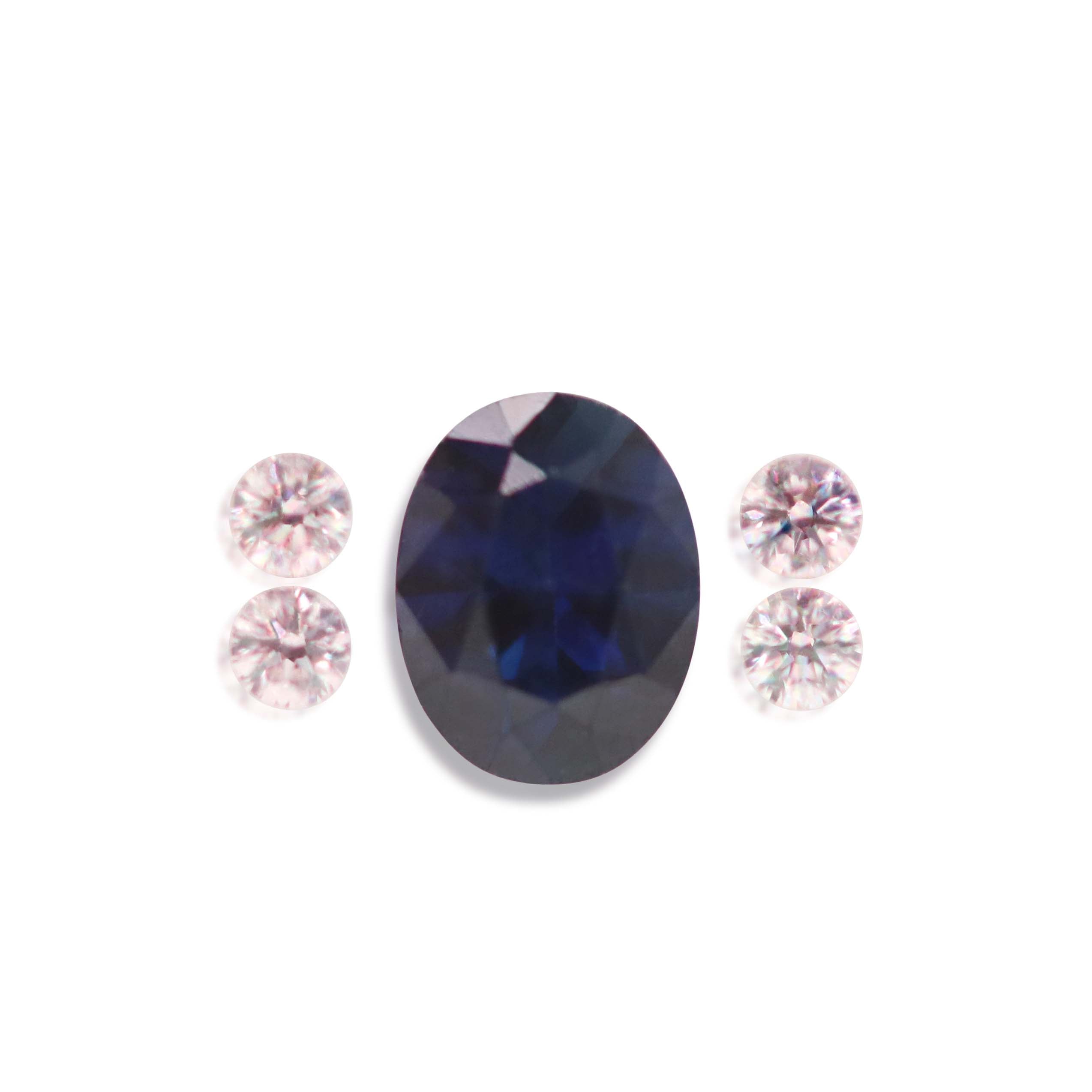 Australian Sapphire & Argyle Pink Diamond Set