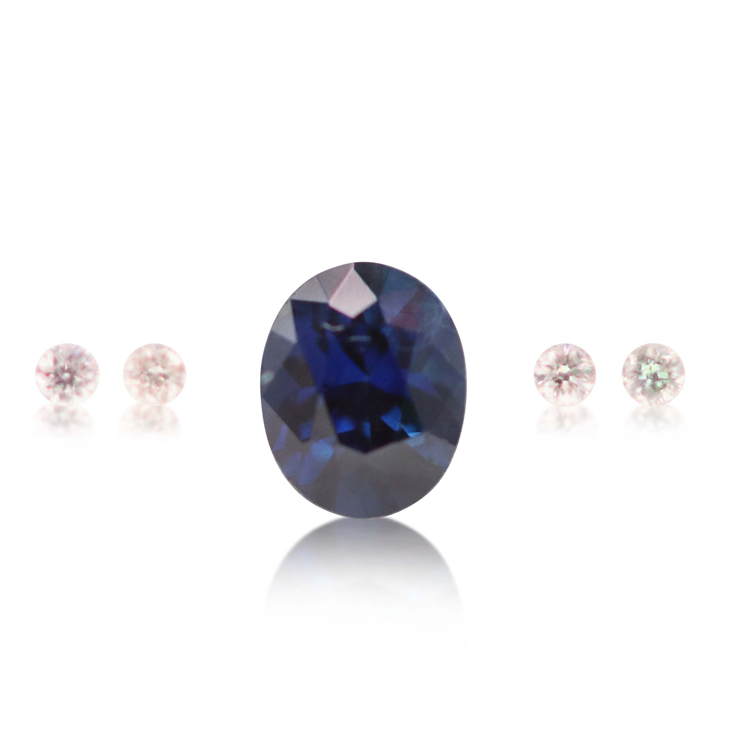 Australian Sapphire & Argyle Pink Diamond Set