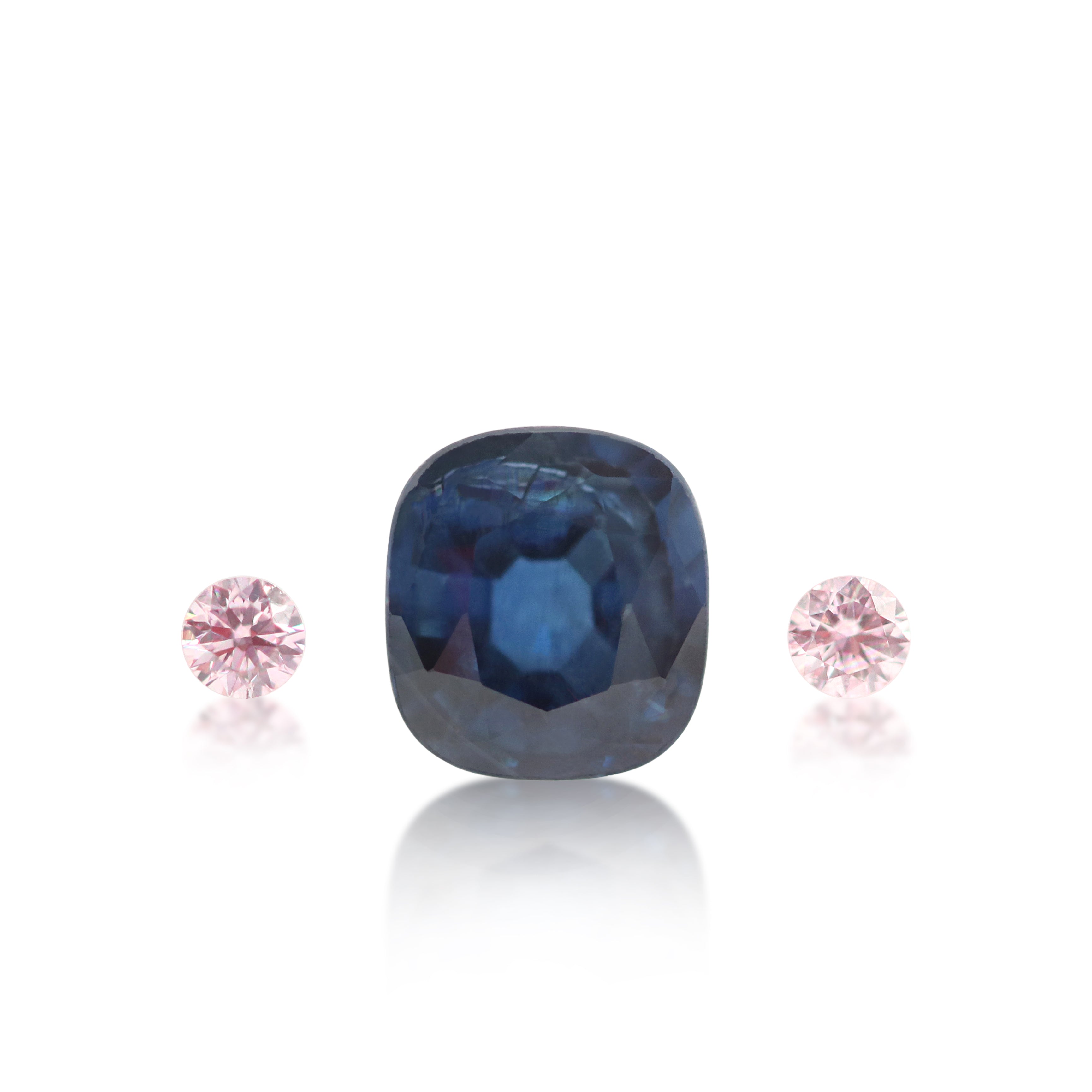 Australian Sapphire & Argyle Pink Diamond Set