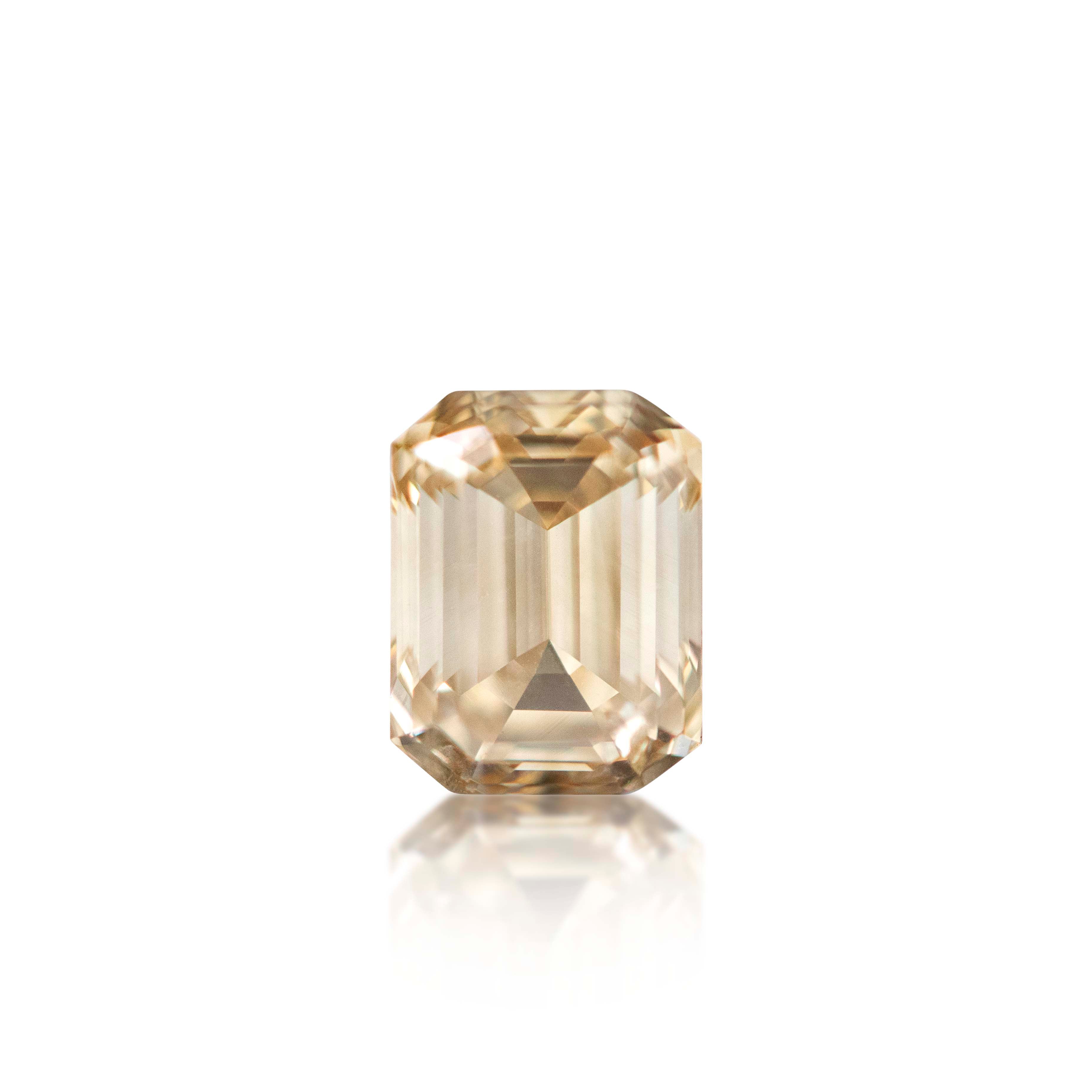 0.70ct Argyle Champagne Emerald Cut C3
