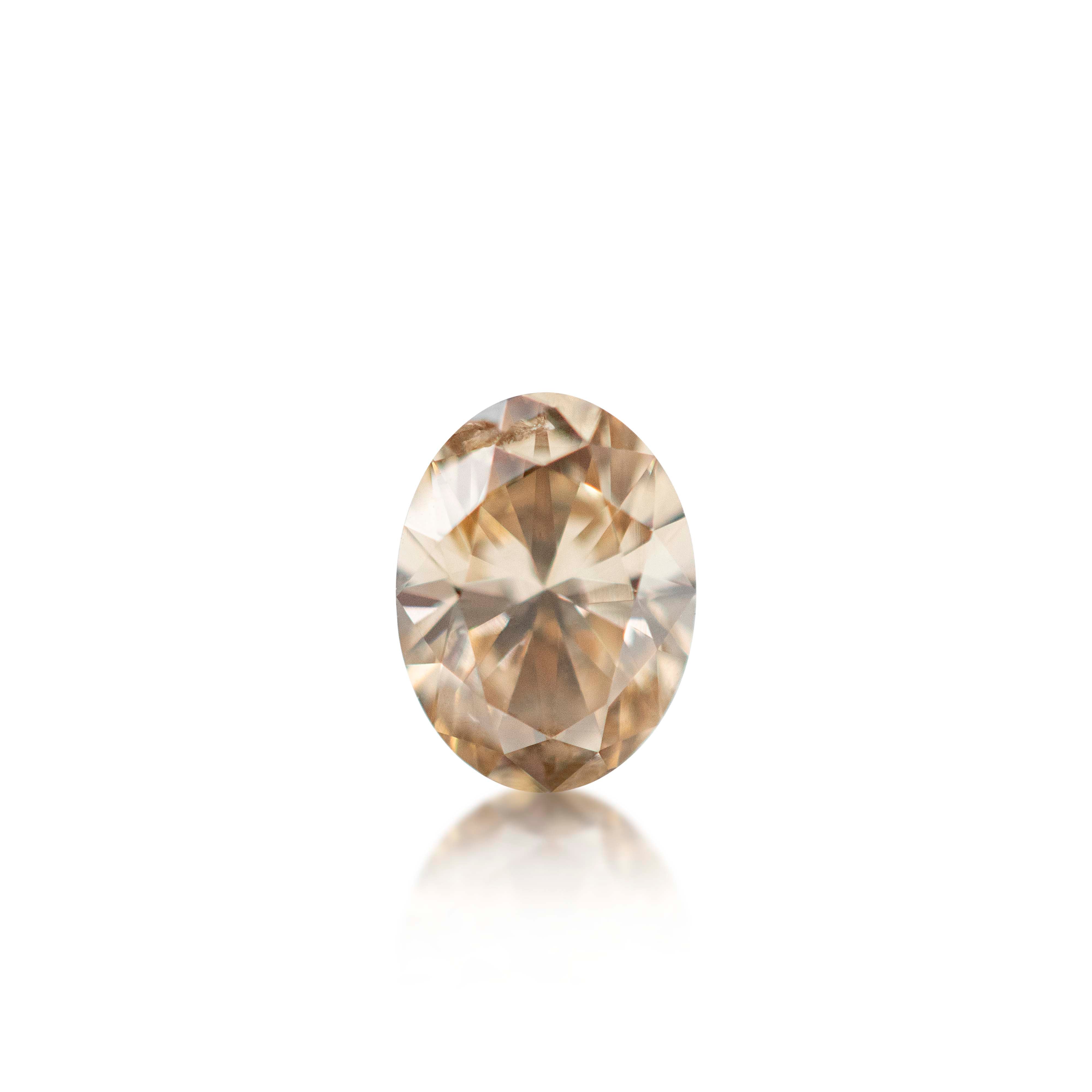0.41ct Argyle Champagne Oval Cut C5