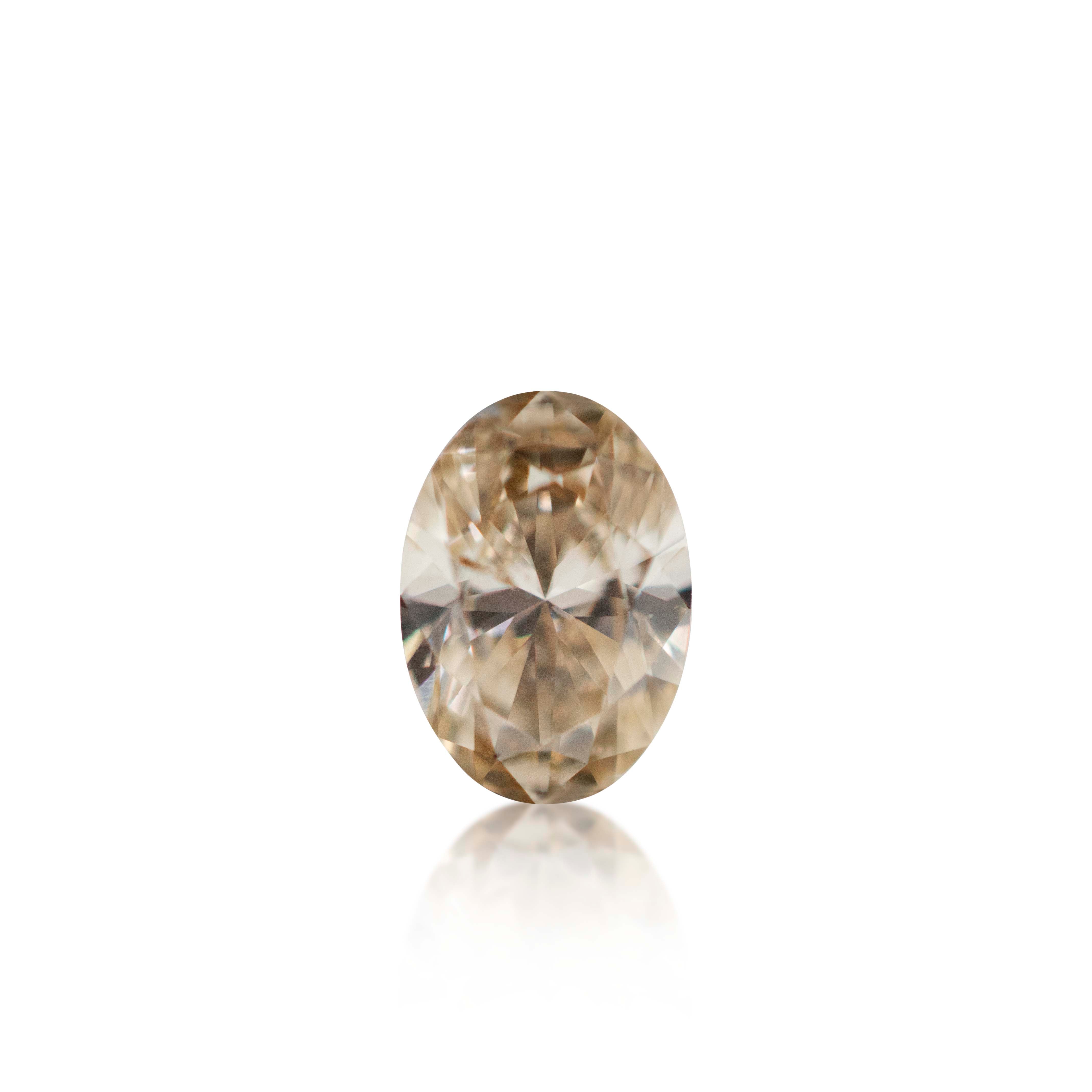 0.44ct Argyle Champagne Oval Cut C2