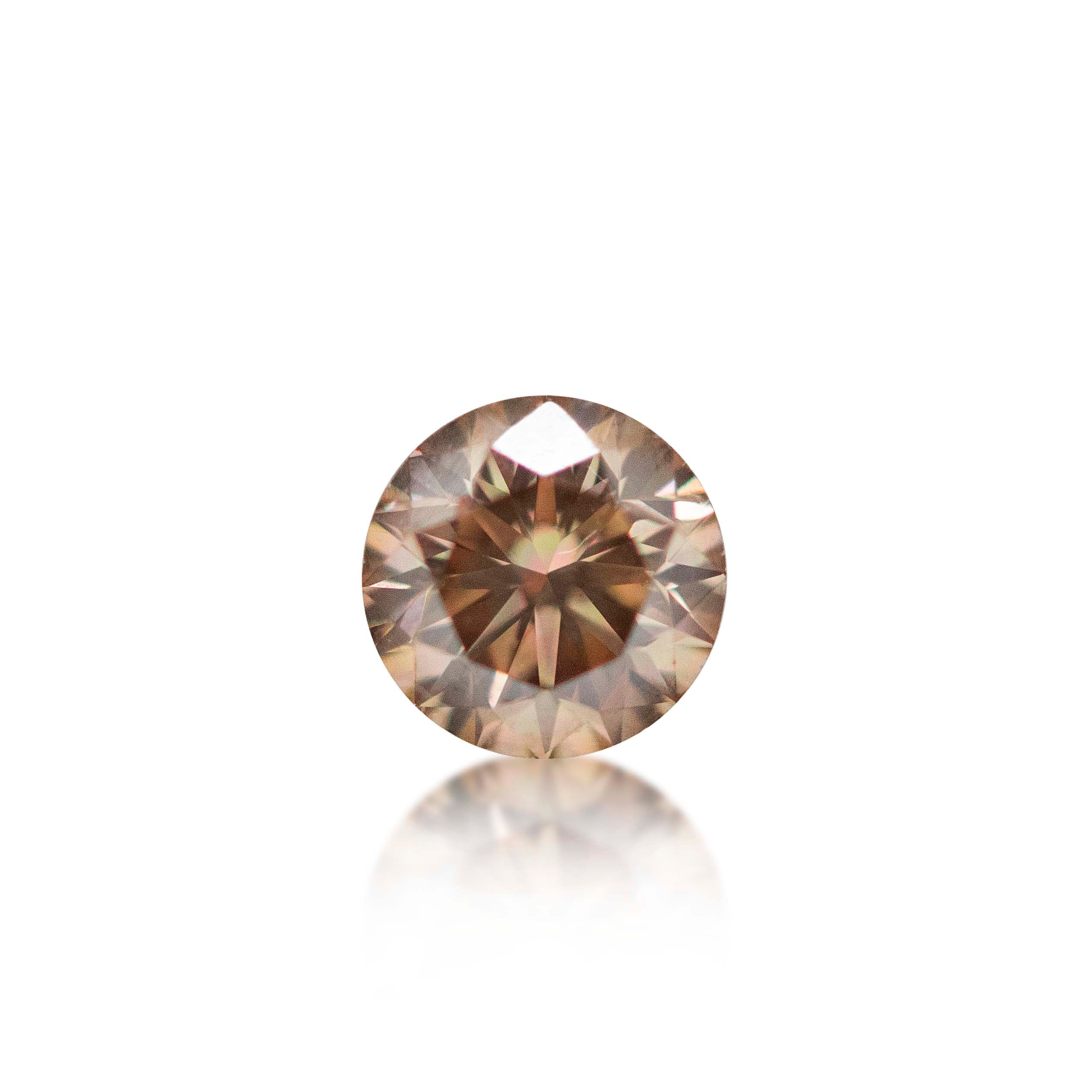 0.21ct Argyle Champagne Round Brilliant Cut Cut C5
