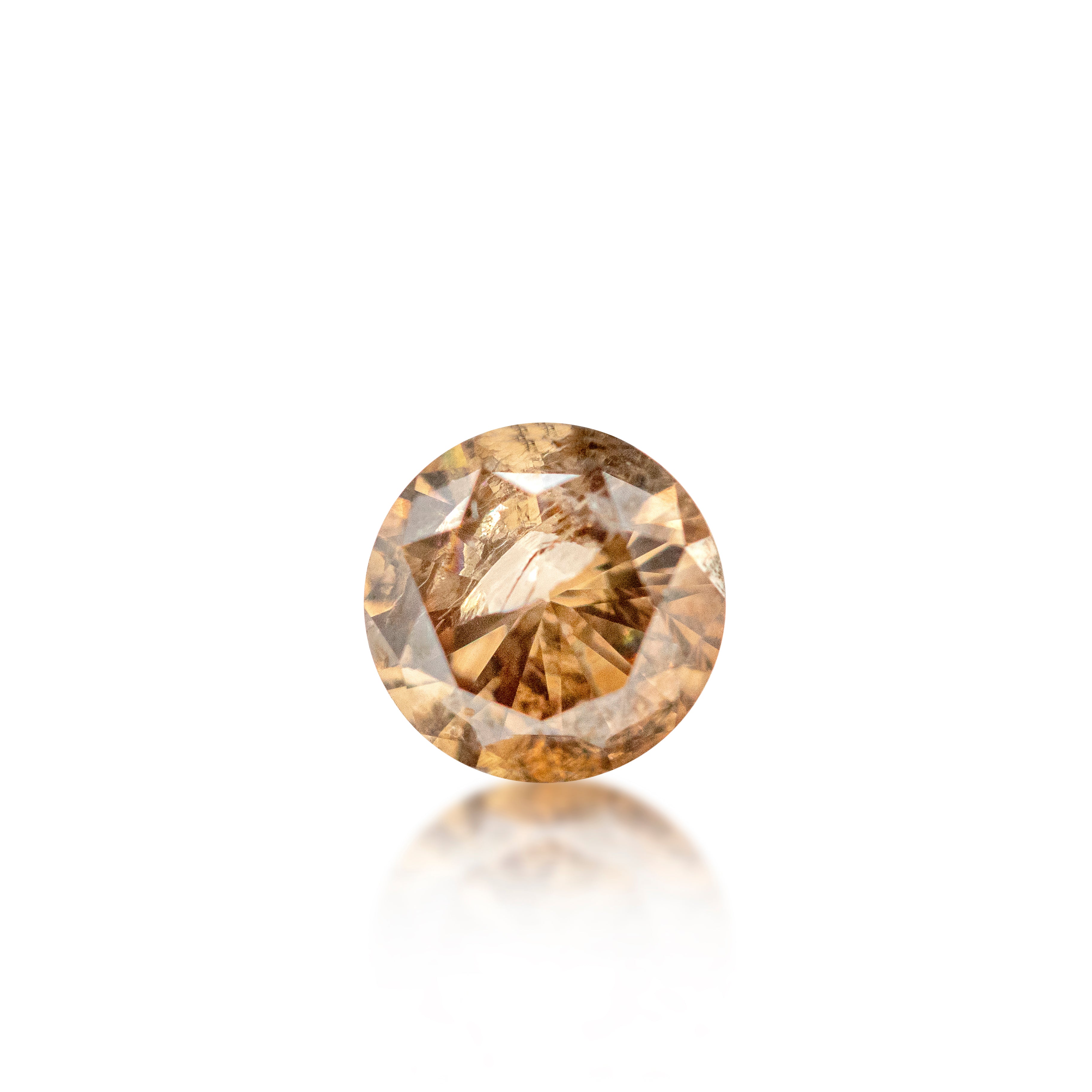 0.74ct Argyle Champagne Round Brilliant Cut C6