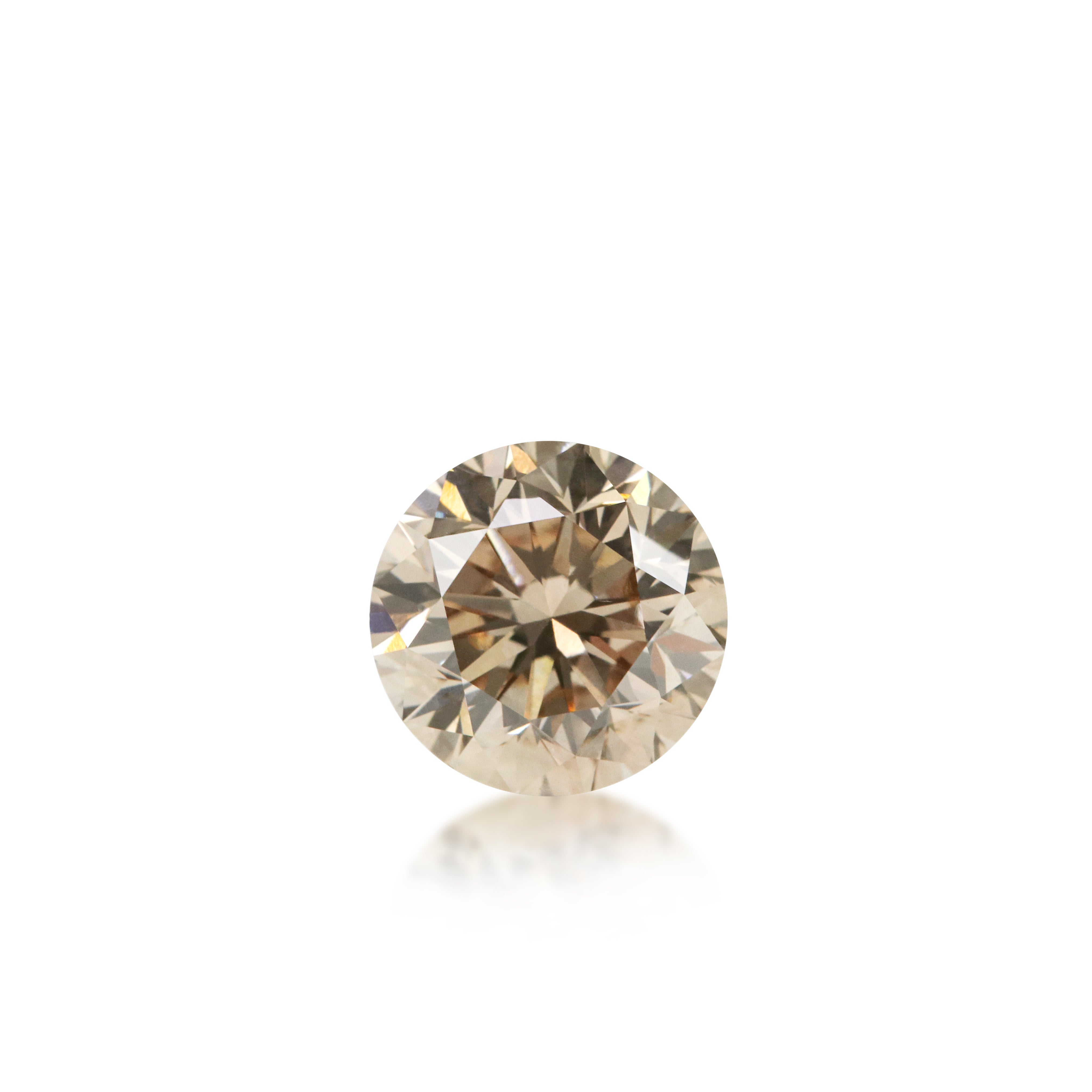 1.56 carat Argyle champagne round brilliant cut diamond, C3 medium champagne colour grade, loose stone, Hope Diamonds