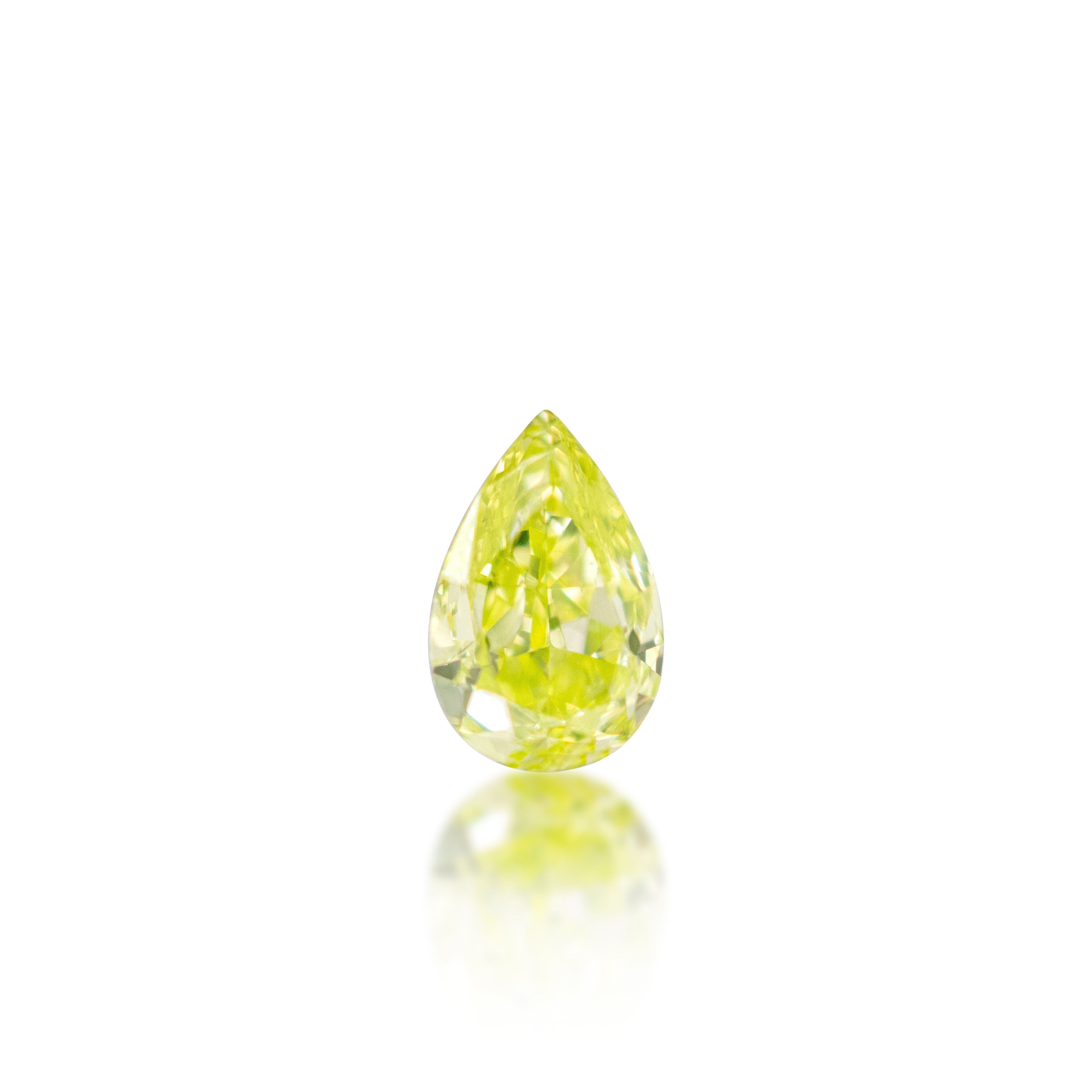0.21ct Pear Cut Green Diamond