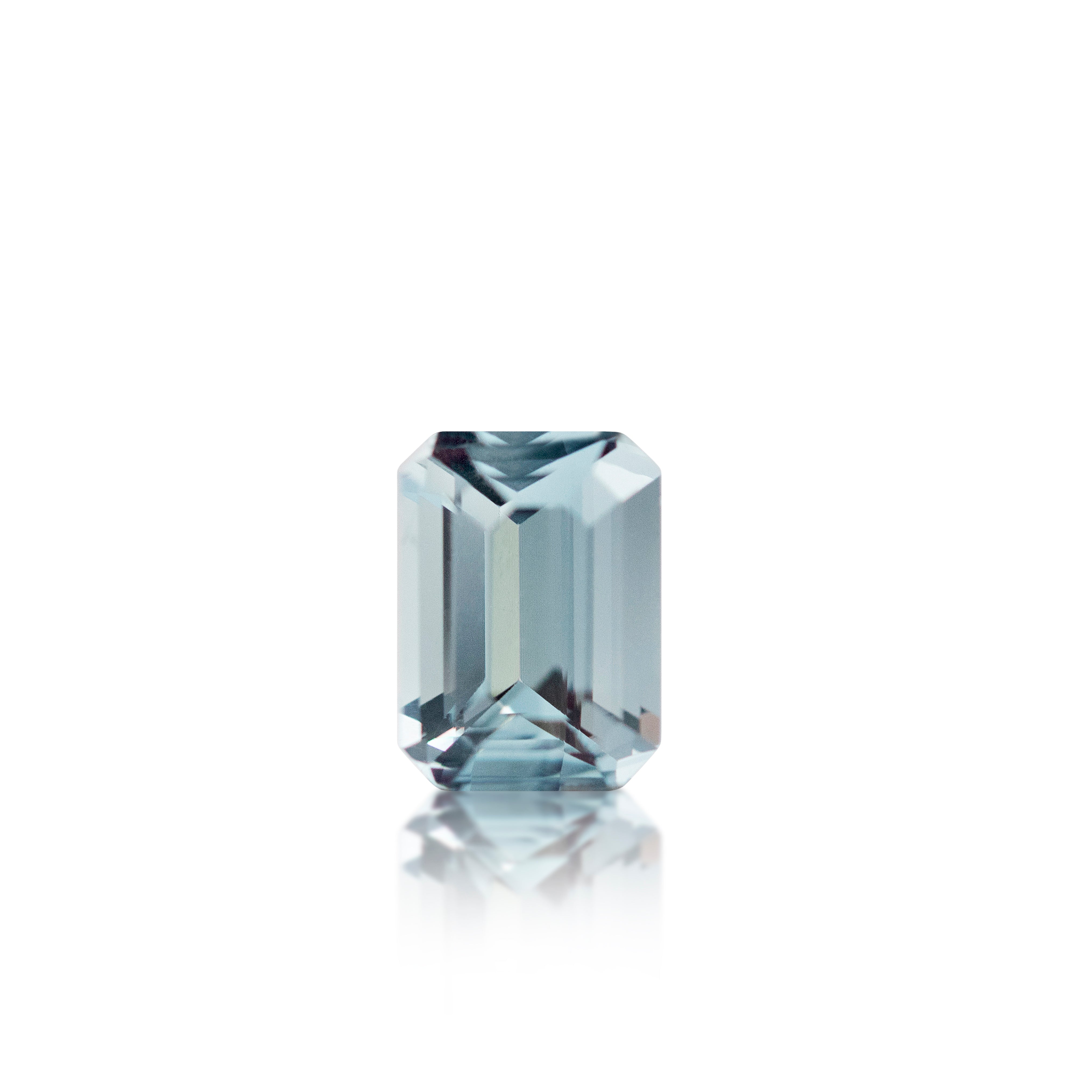 1.00 ct Light Blue Emerald Cut Aquamarine