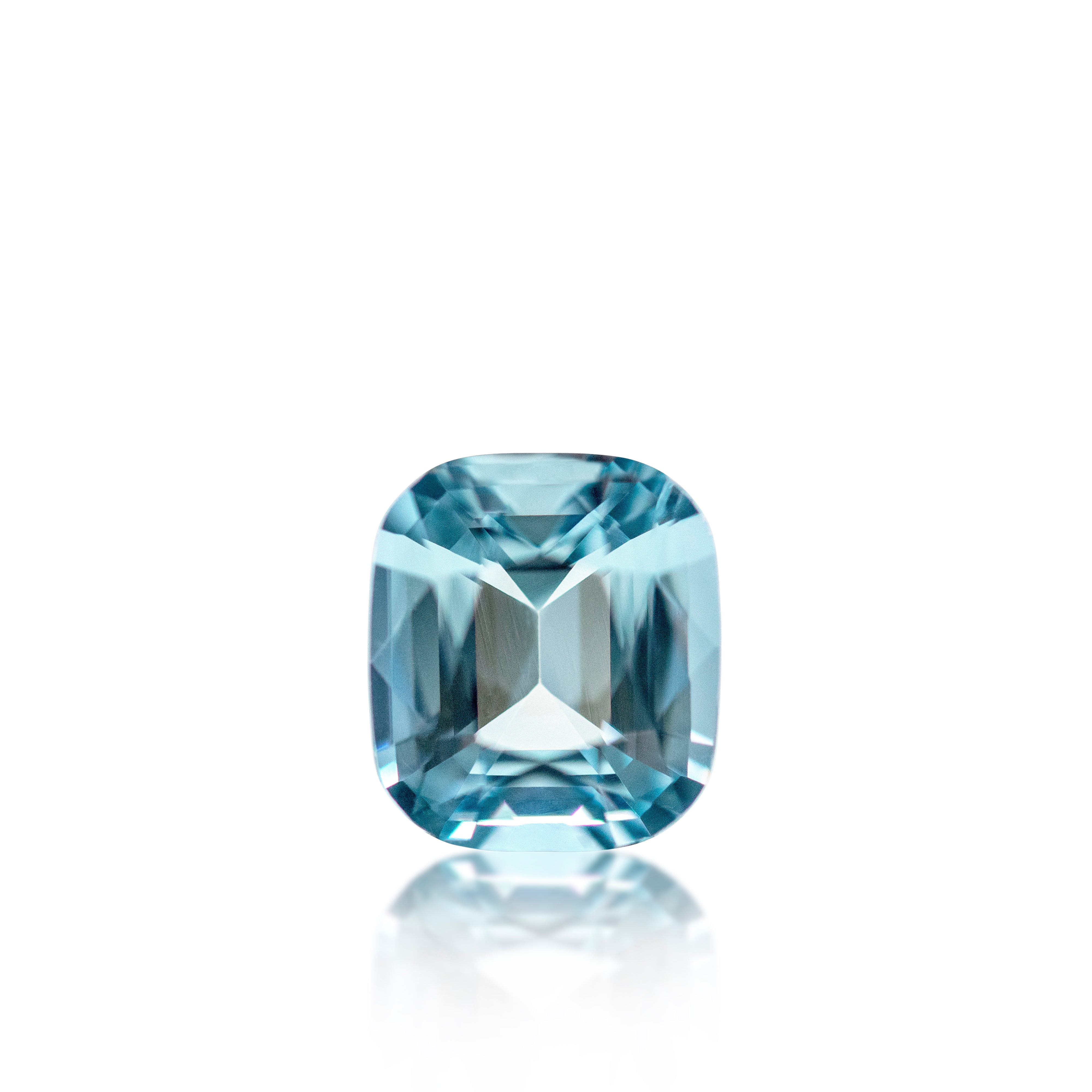 1.28ct Light Blue Cushion Cut Aquamarine