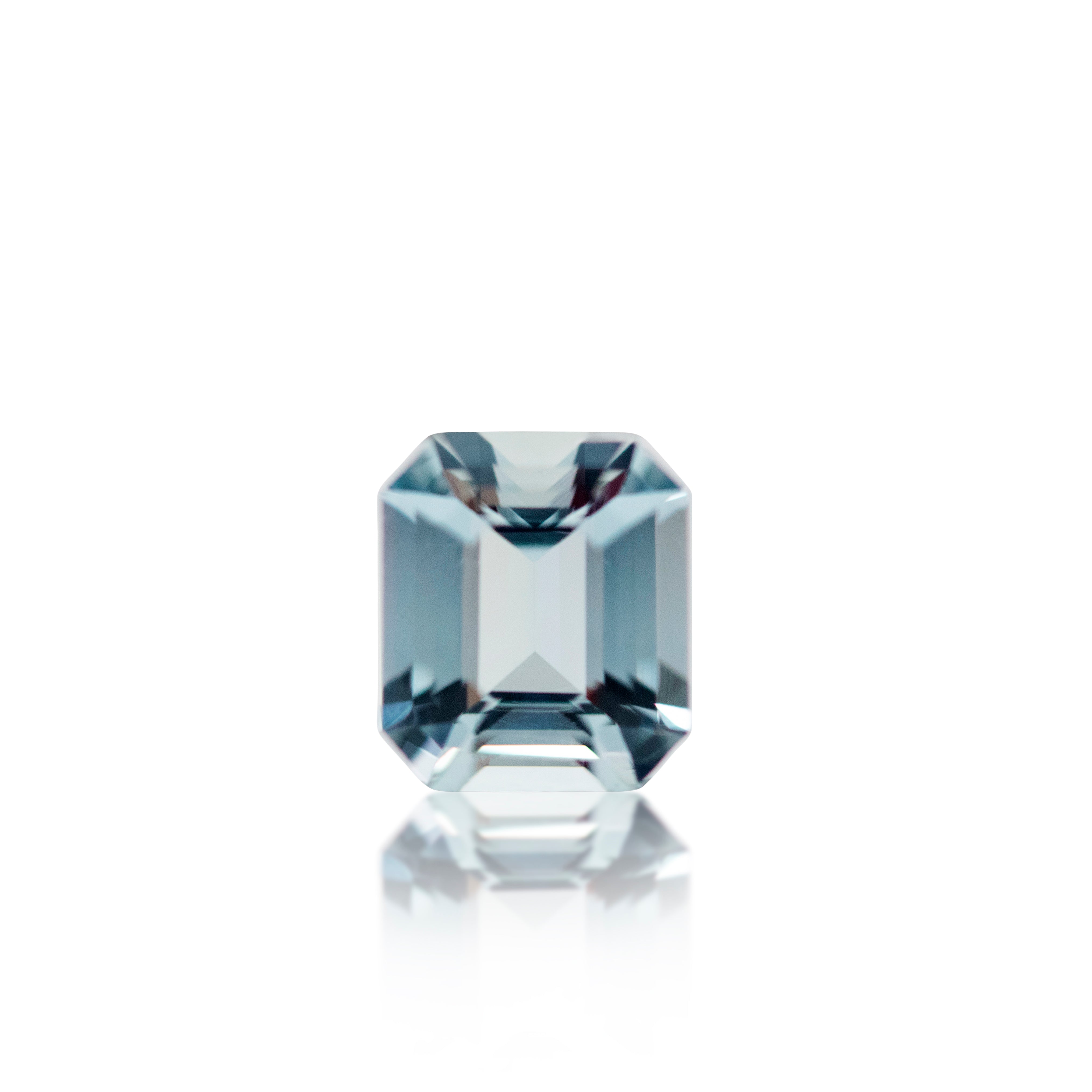 1.34 ct Light Blue Emerald Cut Aquamarine