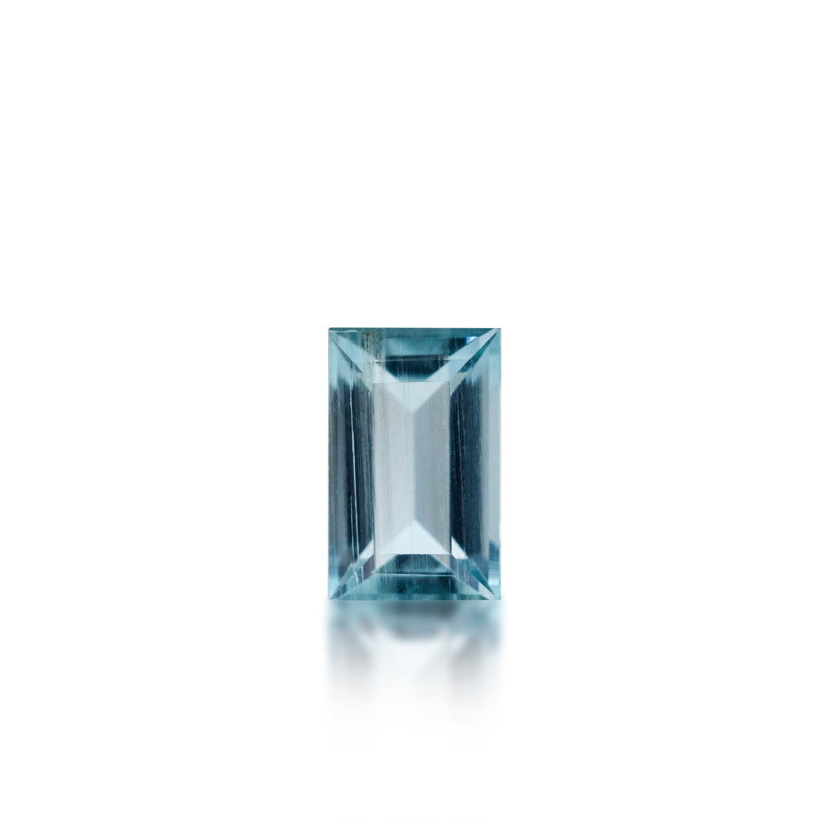 2.71 ct rectangle step cut loose aquamarine