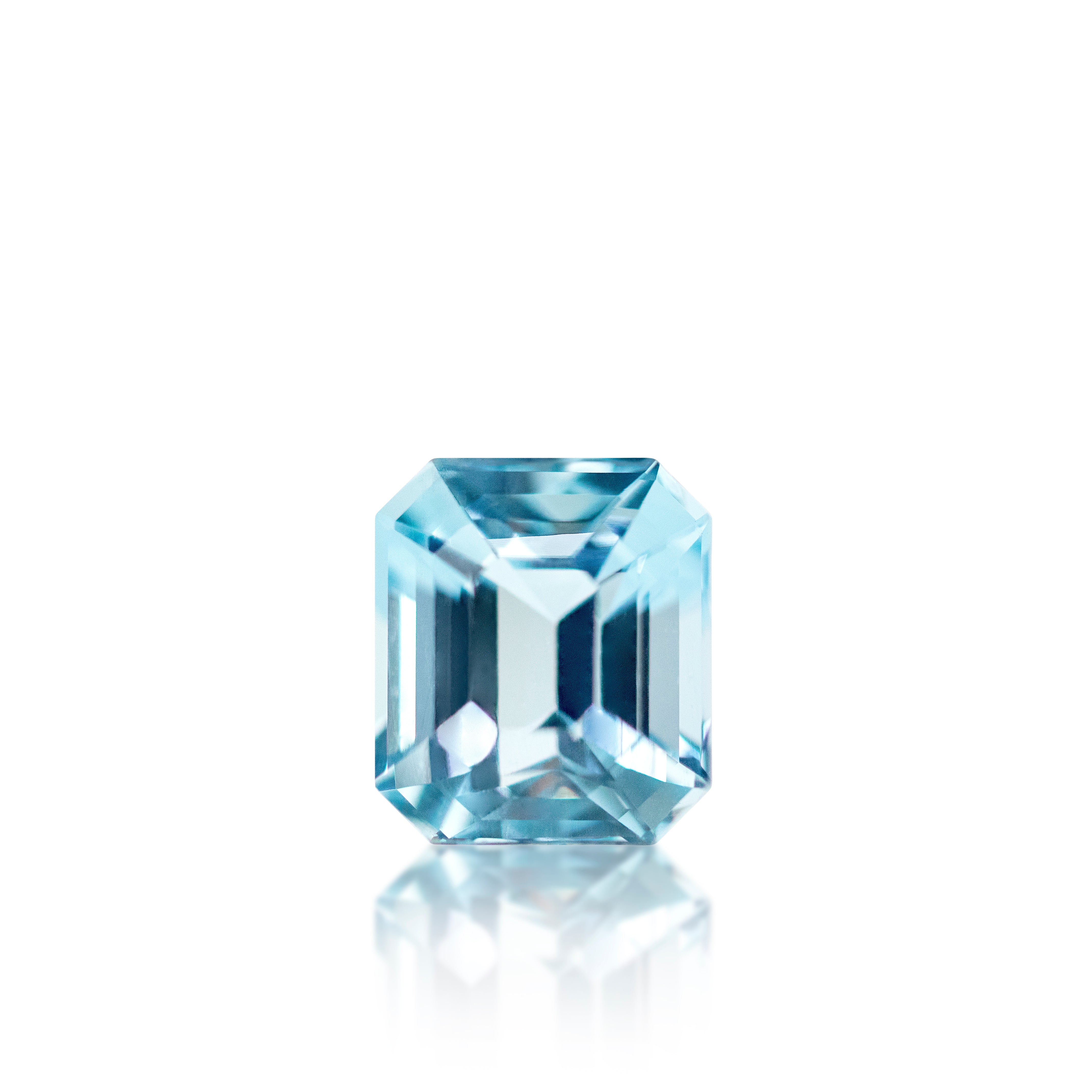 2.89ct Light Blue Emerald Cut Aquamarine