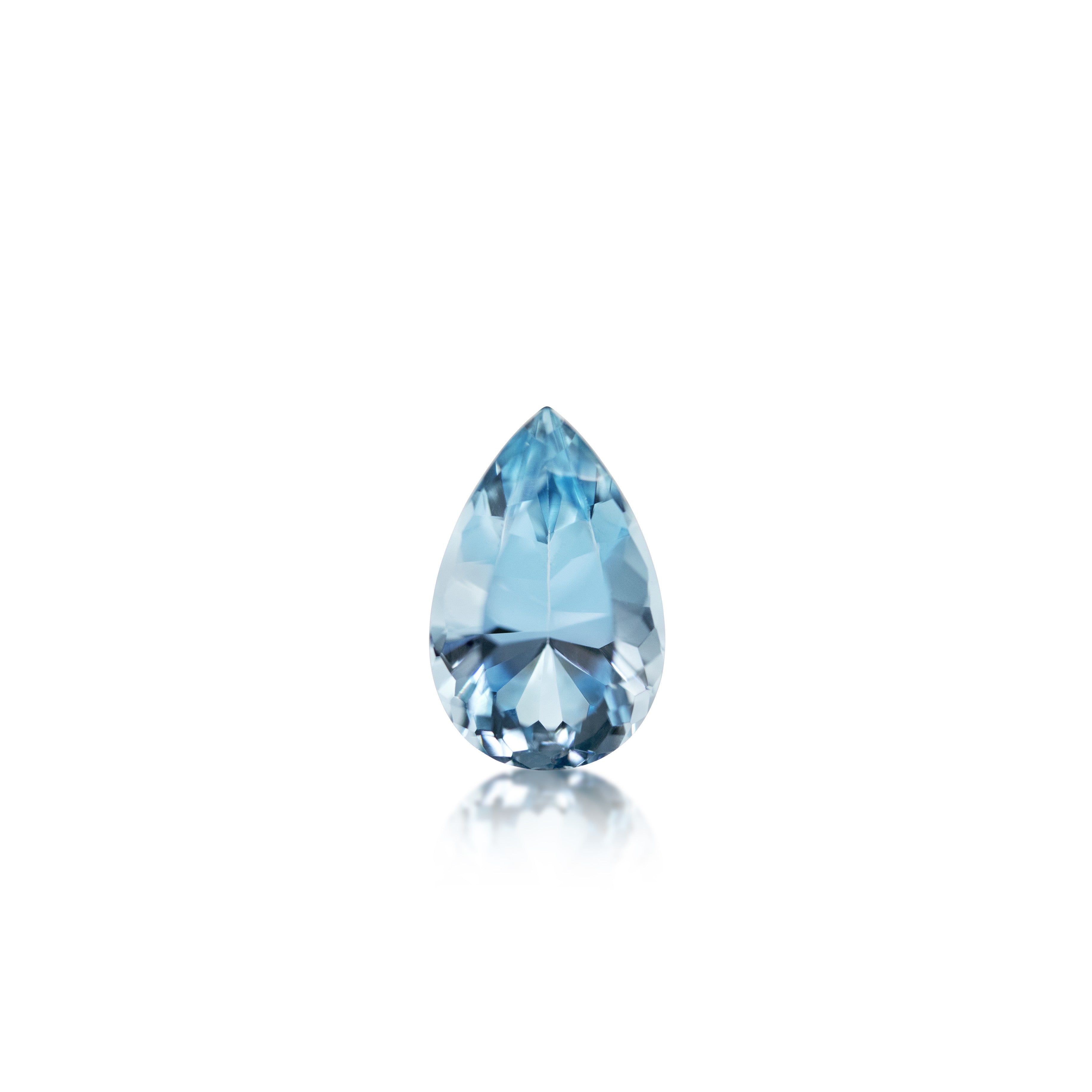 6.05ct ct Light blue Pear cut Aquamarine