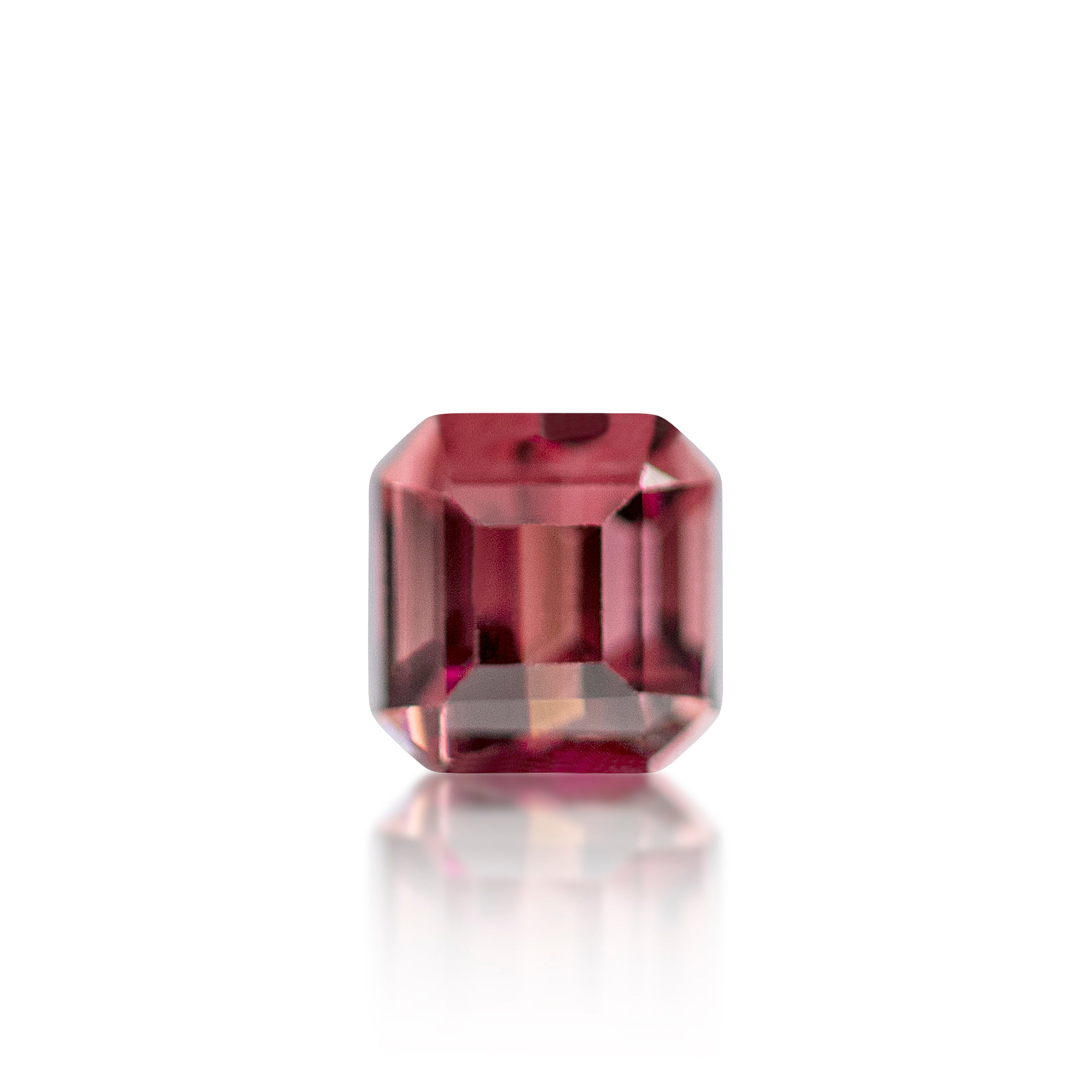 1.25 ct Red Garnet Square Emerald Cut