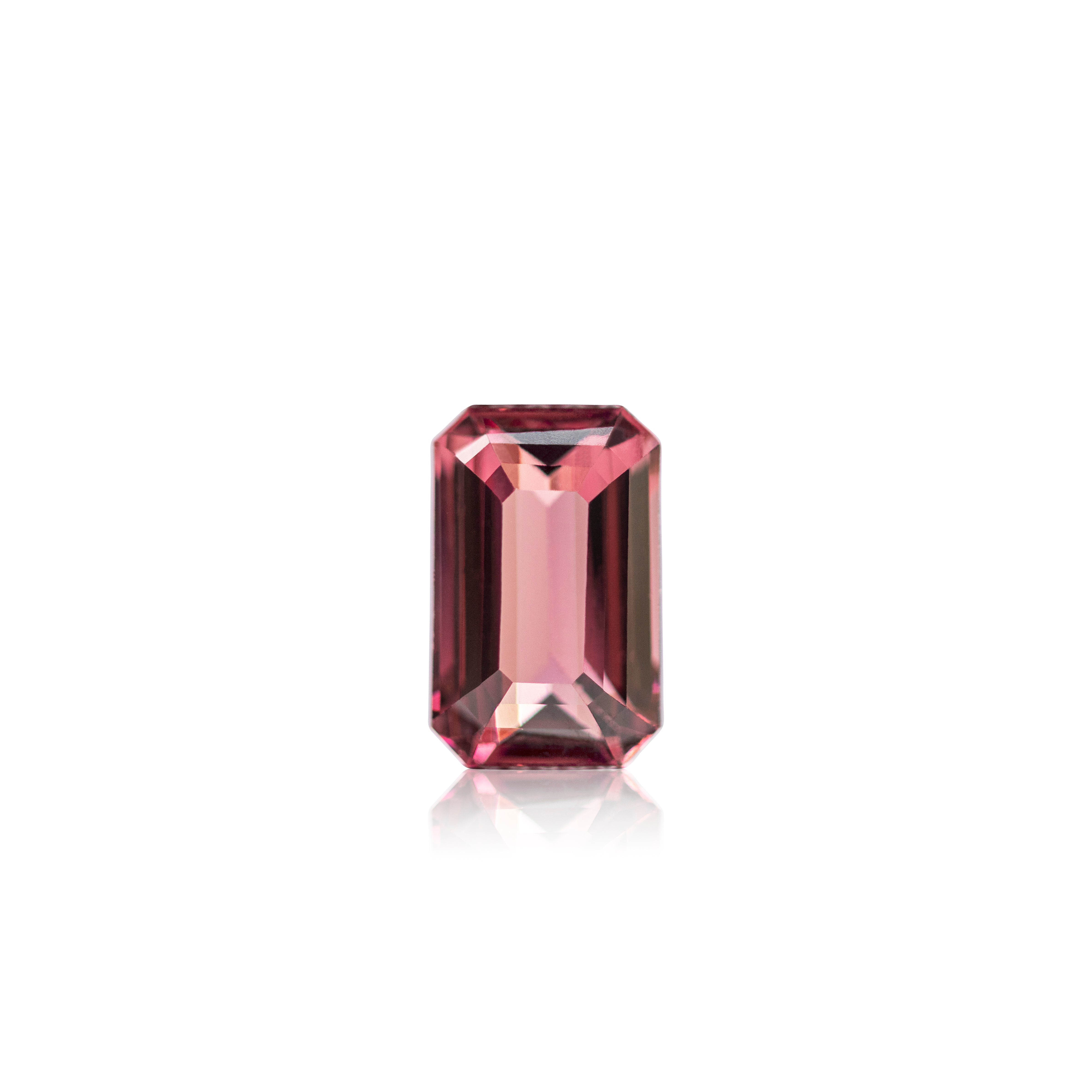 3.33 ct Deep Pink Garnet Emerald Cut