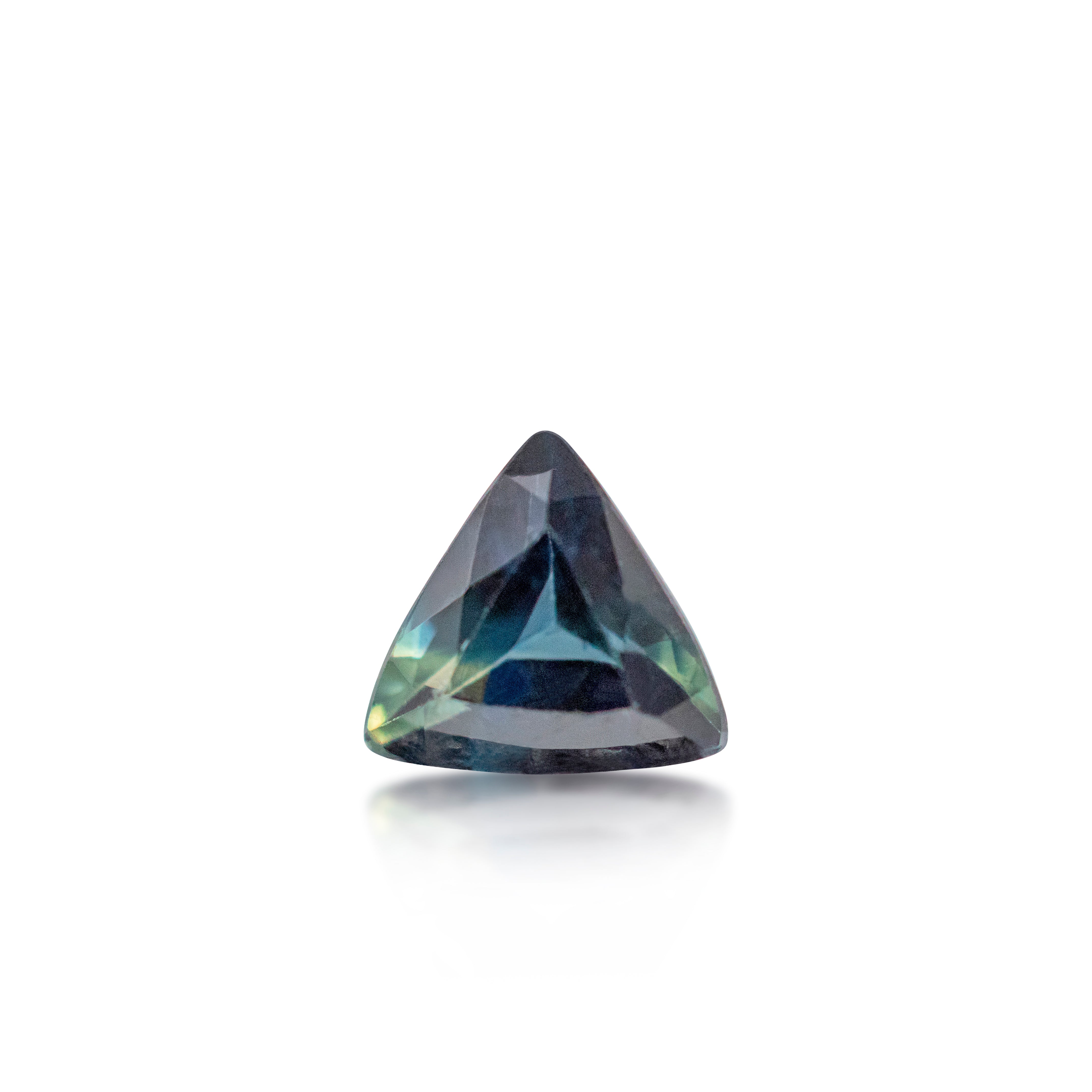 0.58ct Australian Parti Sapphire Trilliant Cut