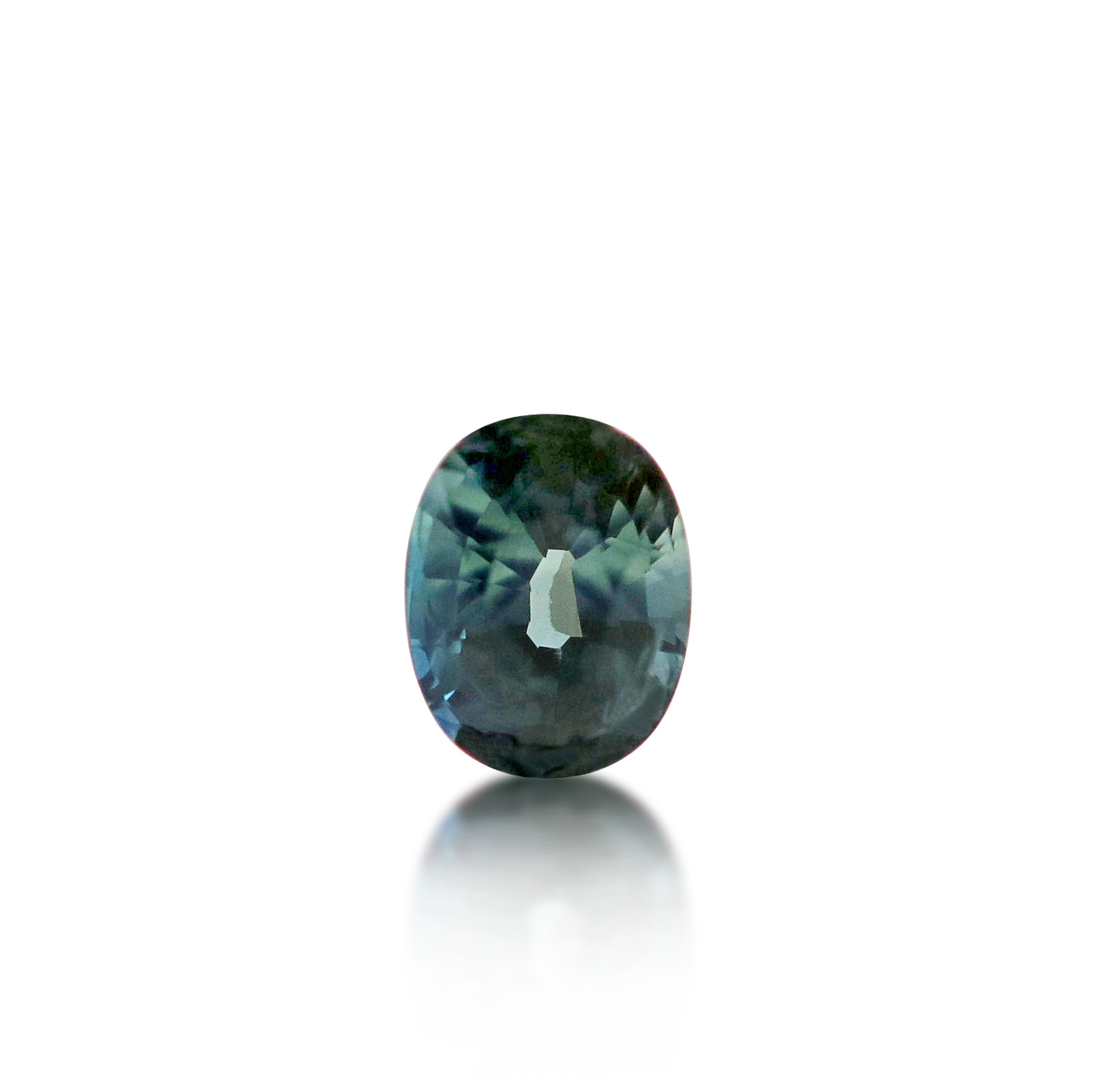 0.60 ct Bluish Green Australian Sapphire Oval Cut
