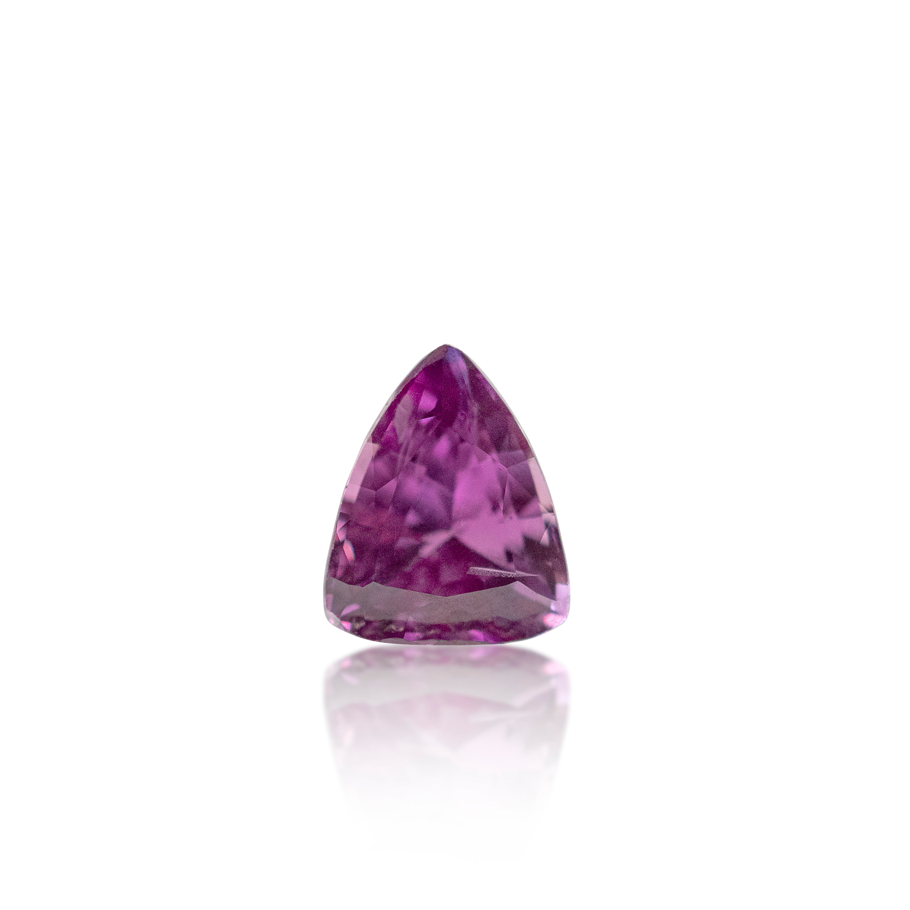 0.71ct Vivid Hot Pink Purple Shield Cut Sapphire
