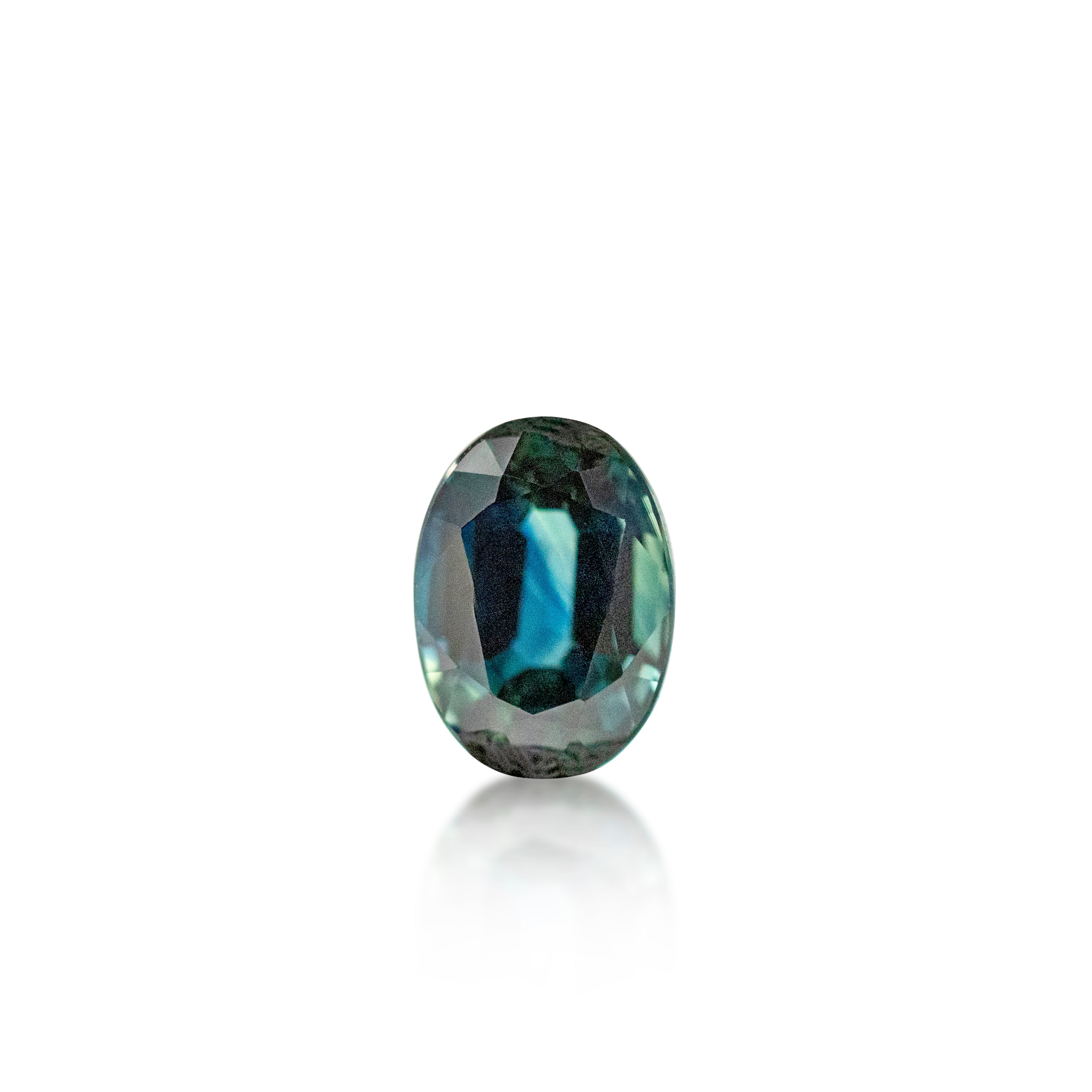 1.27 ct Australian Blue/Green Sapphire Oval Cut