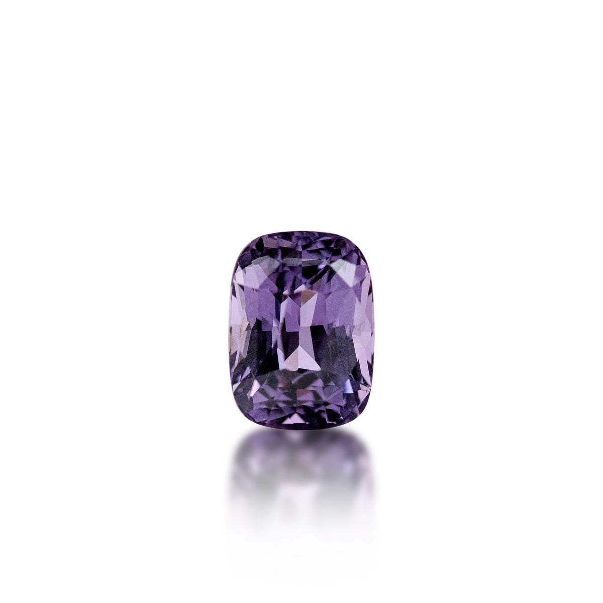 2.63 ct cushion cut purple loose spinel photographed face up