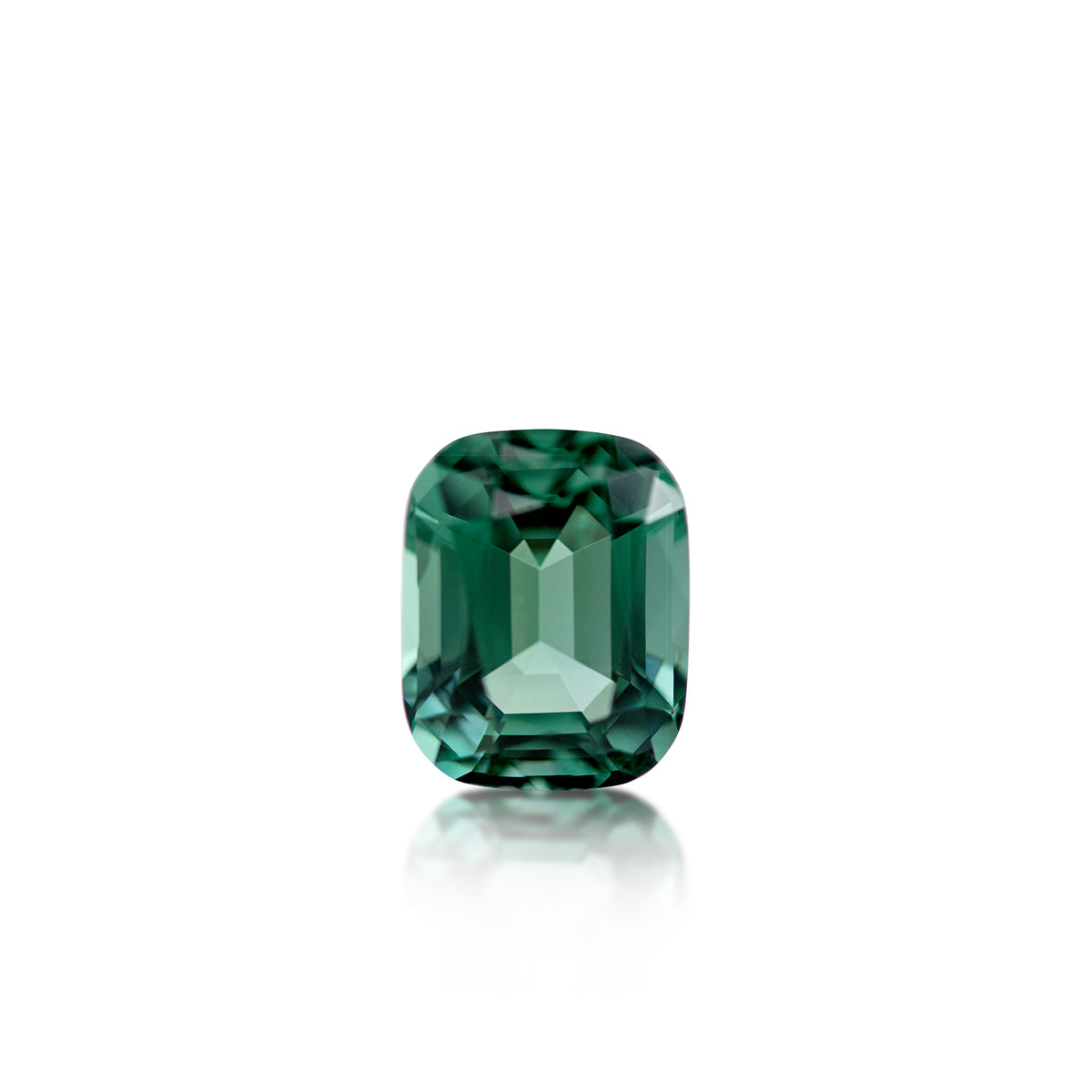 2.50 ct Teal Green Tourmaline Cuhion Cut | Loose Stone