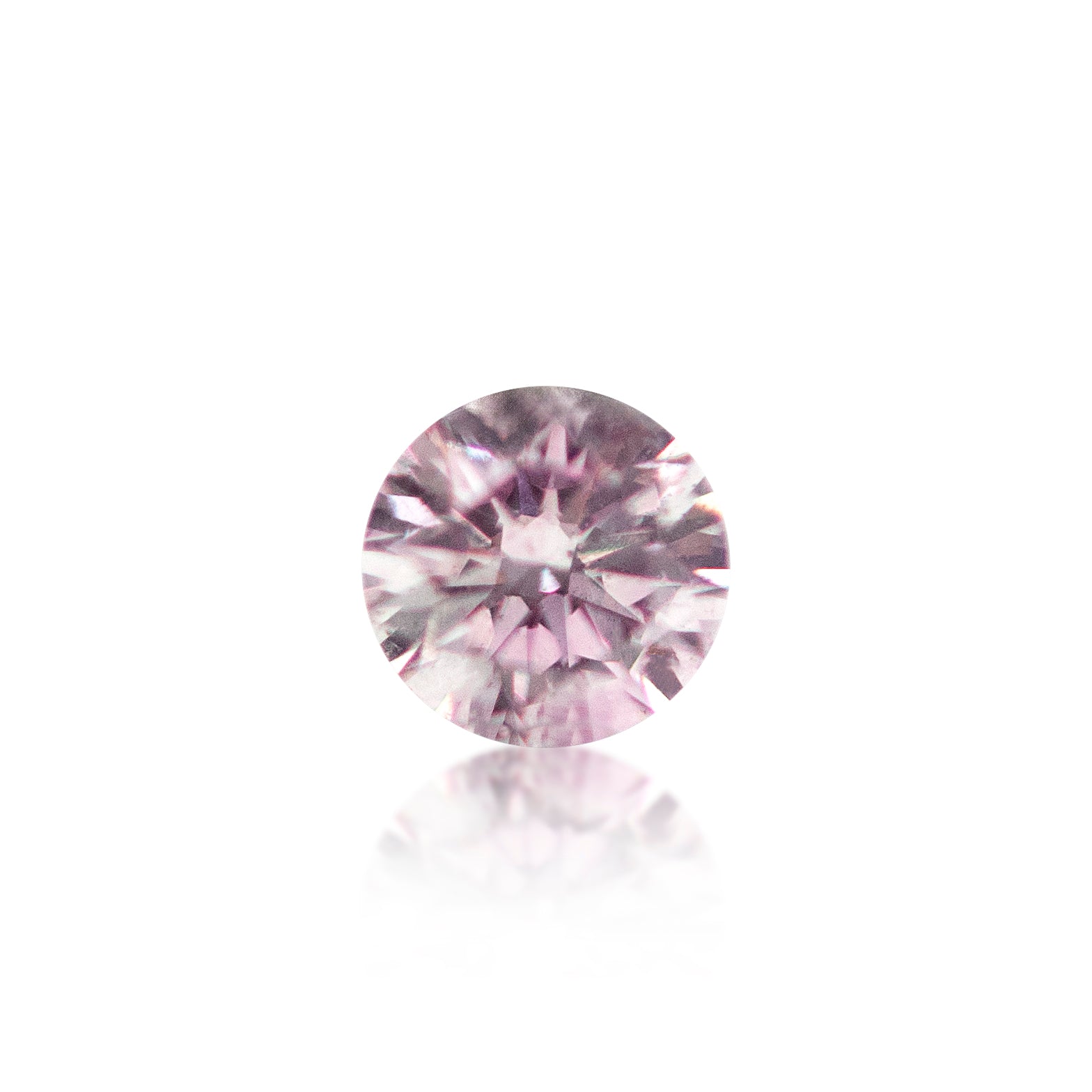 0.11ct Argyle Pink Round Brilliant Cut 6P