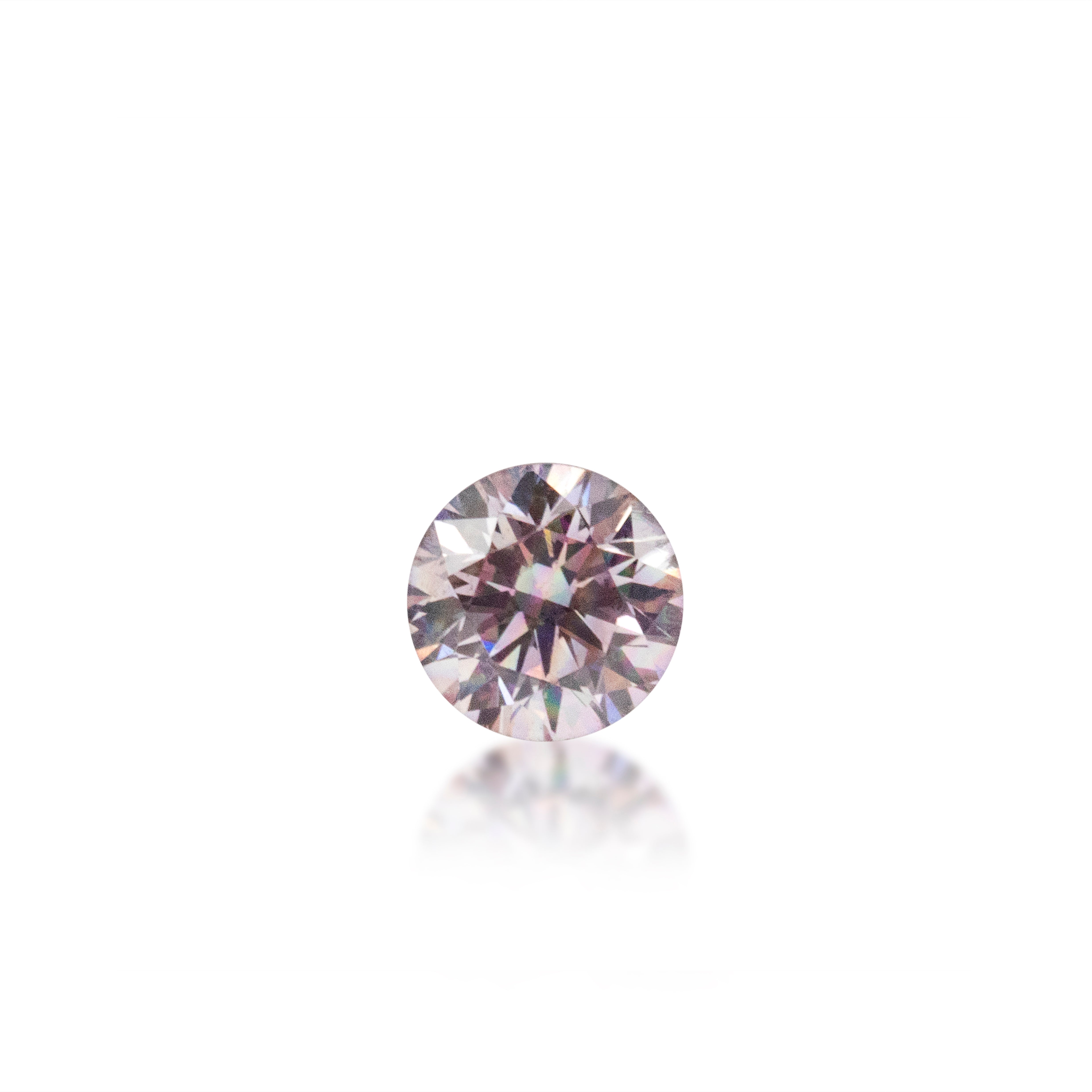 0.12 ct Round Brilliant Cut 8PP Argyle Certified Pnk Diamond