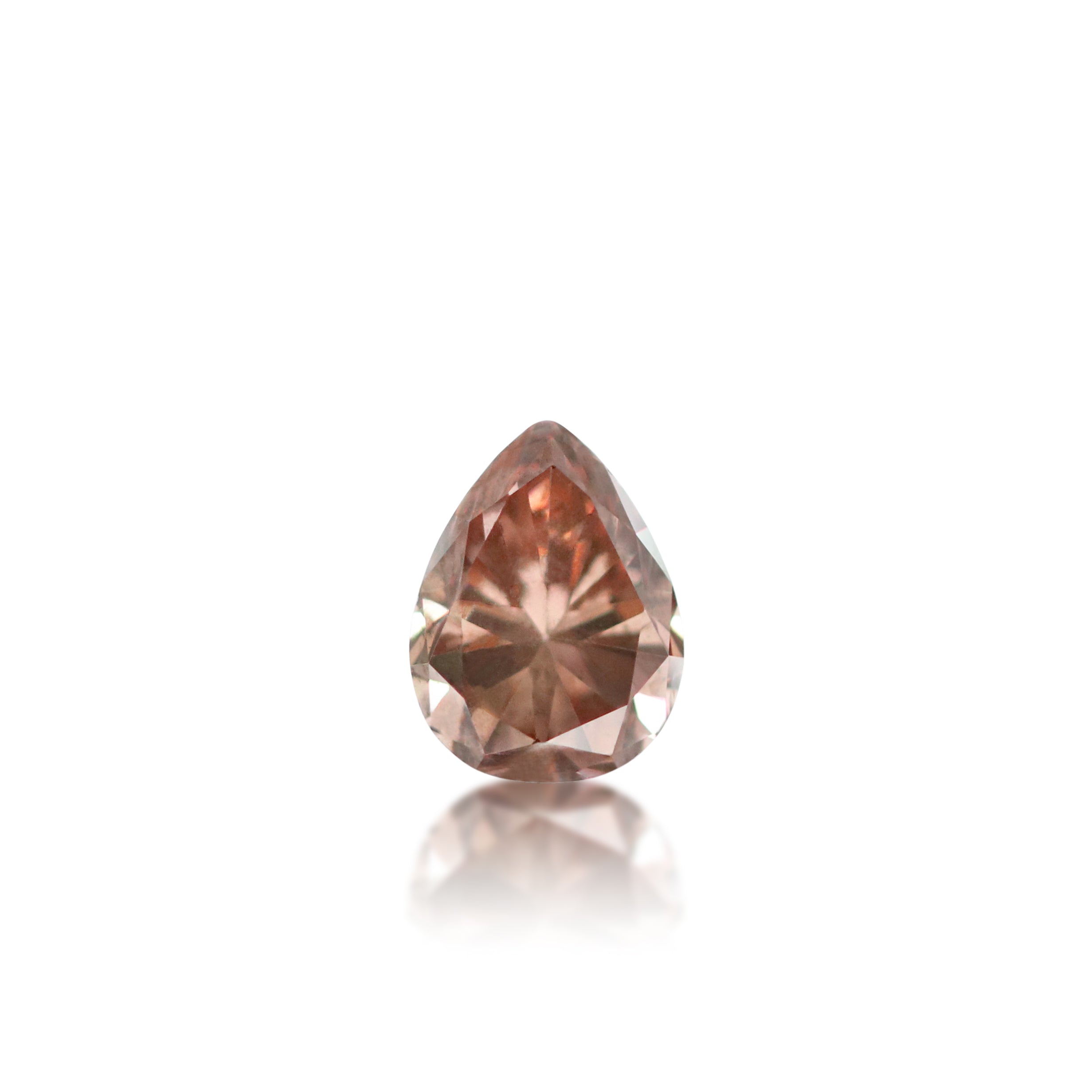 0.35ct Argyle Pinkish Brown Pear Cut