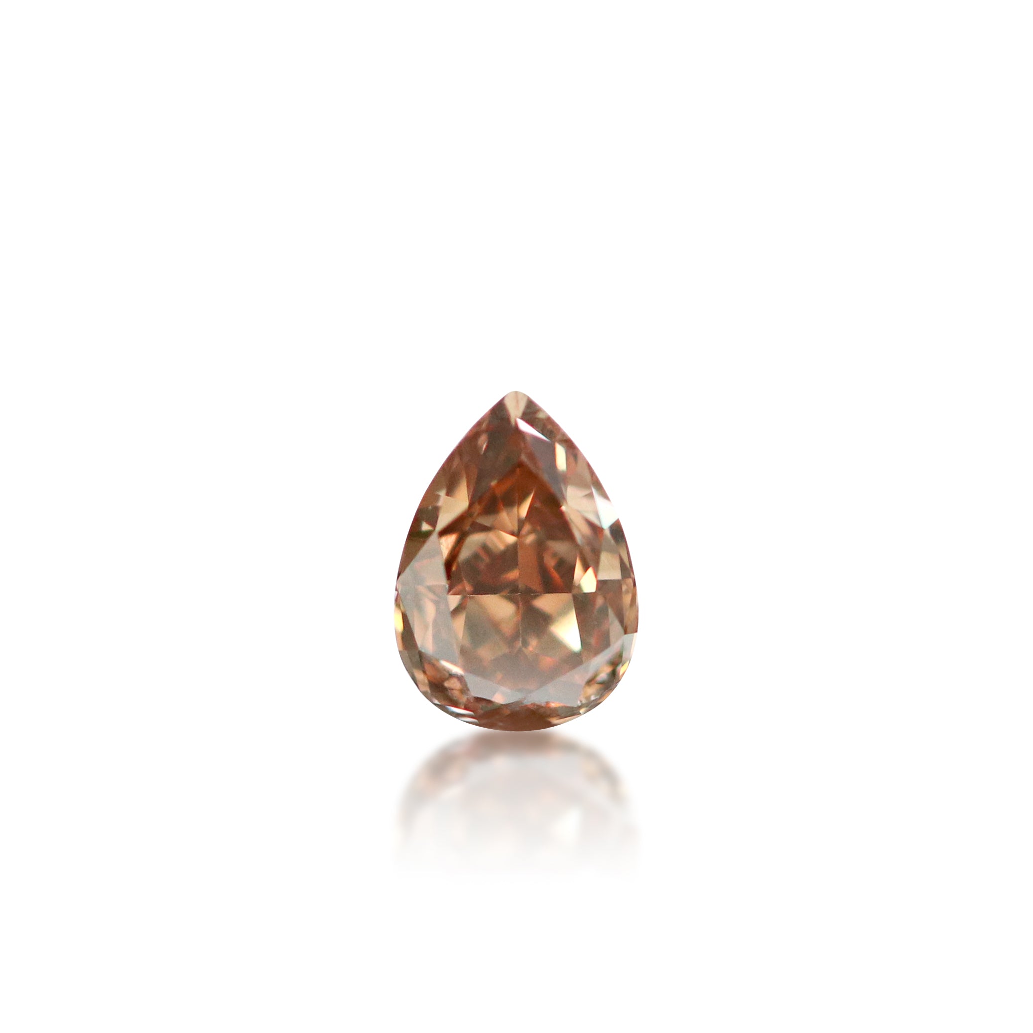 0.31ct Argyle Pinkish Brown Pear Cut