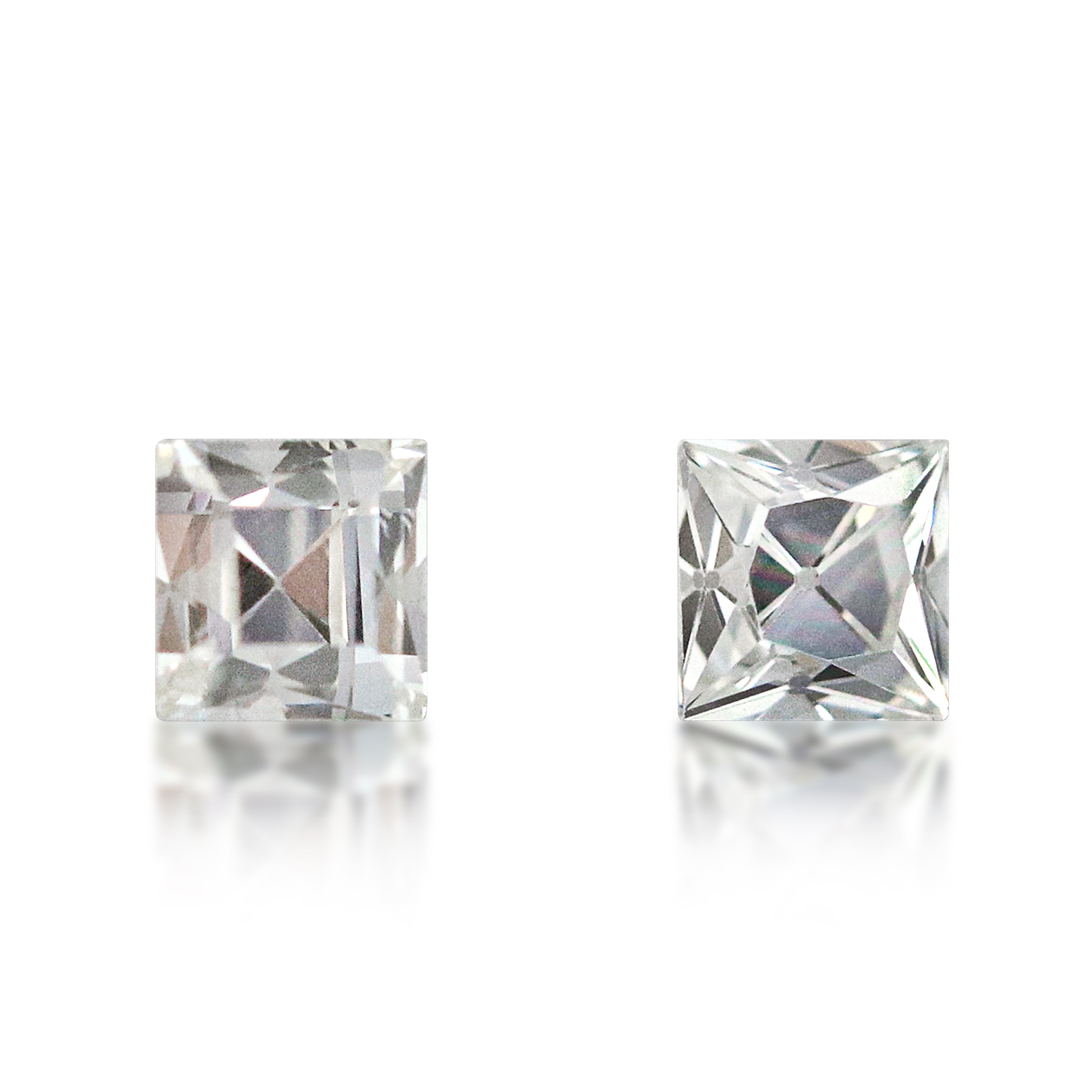 Antique Old Cut Square Pair 2 = 0.67 cts | G/H VS/S1