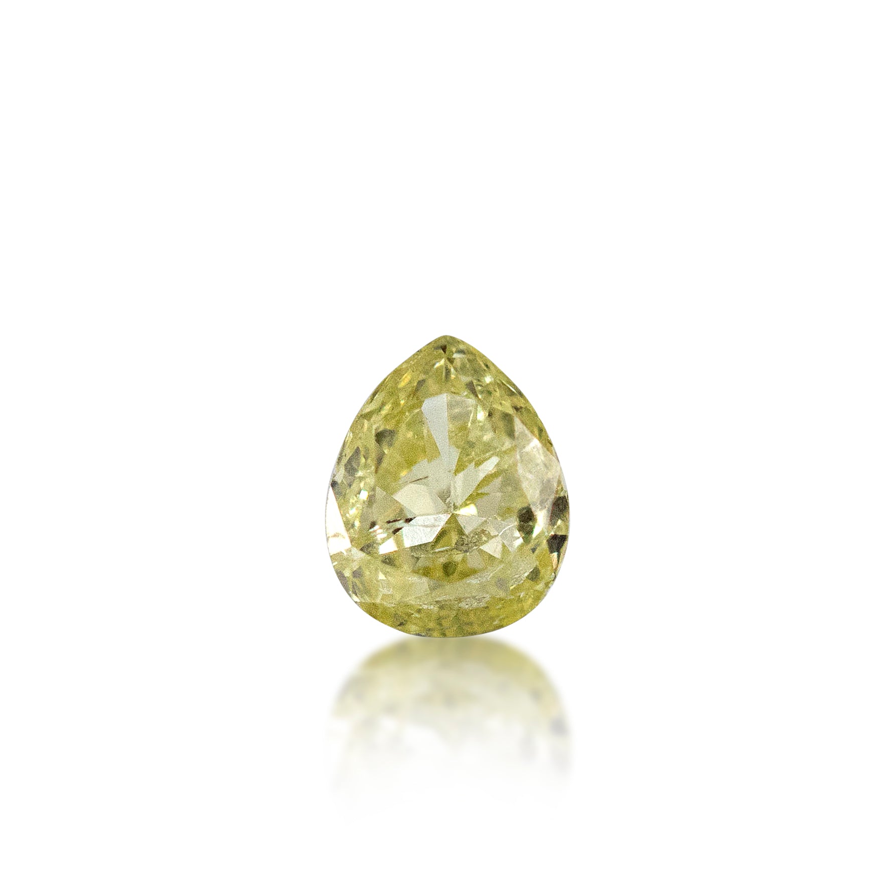 0.17ct Fancy Light Yellow Pear Cut