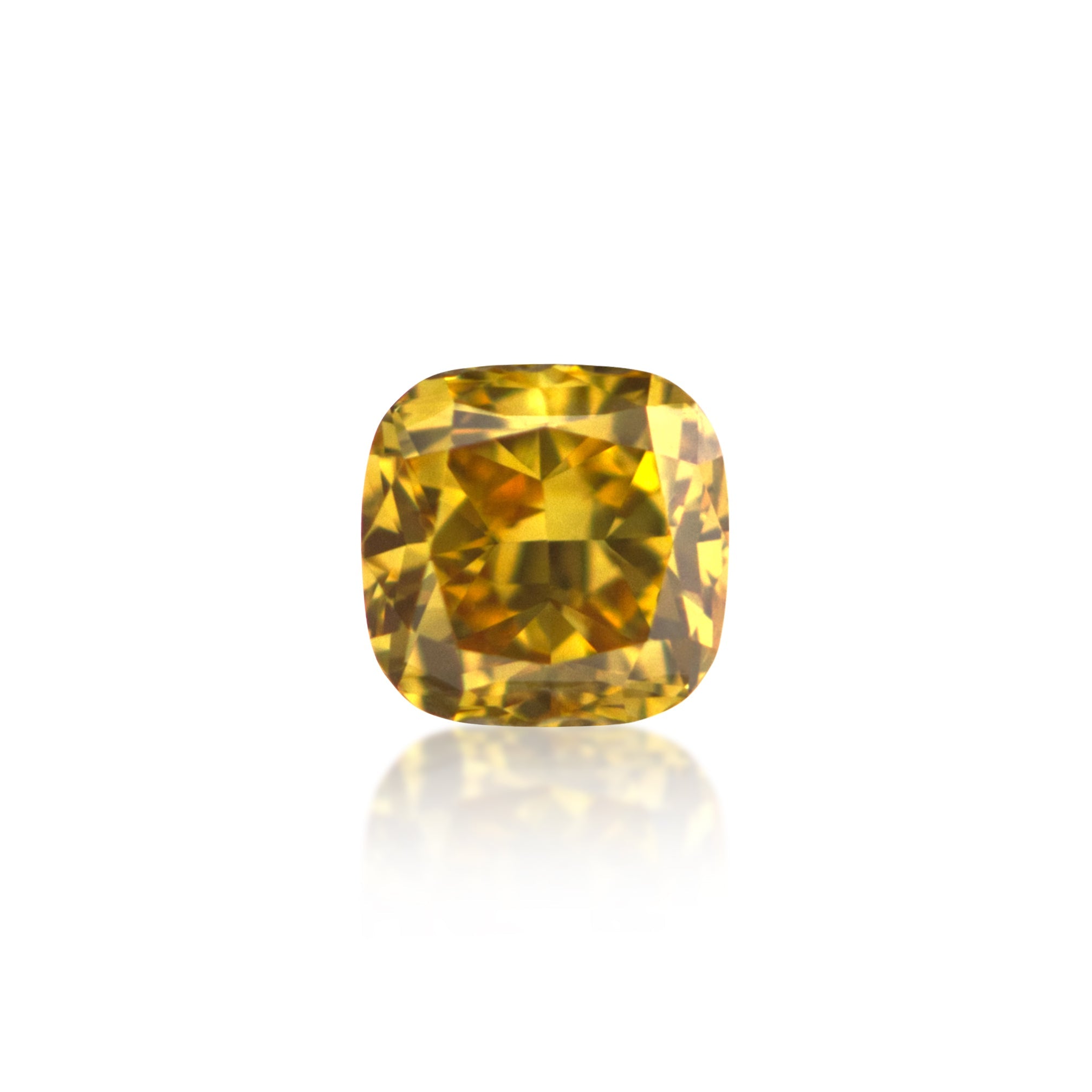 0.31 ct Cushion Cut Fancy Deep Orange Yelllow