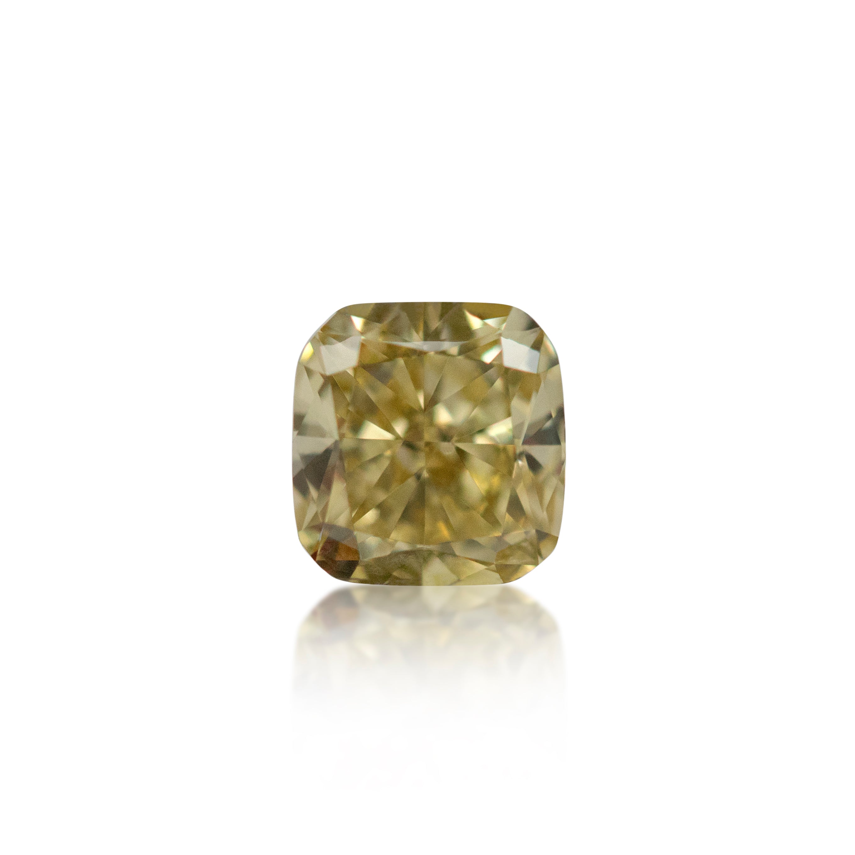 0.64 ct Cushion Cut Fancy Brownish Yellow