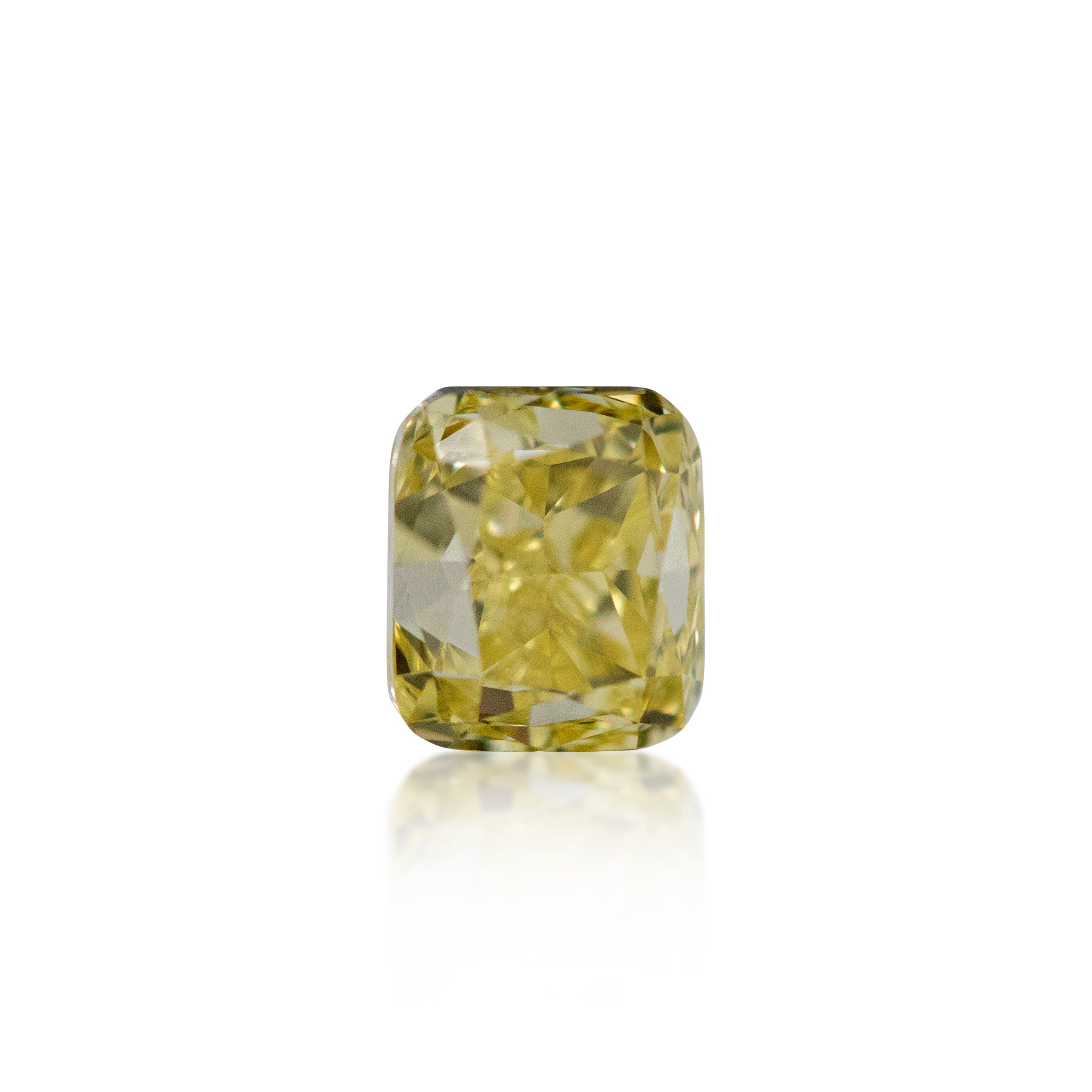 0.80 ct Cushion Cut Fancy Intense Yellow