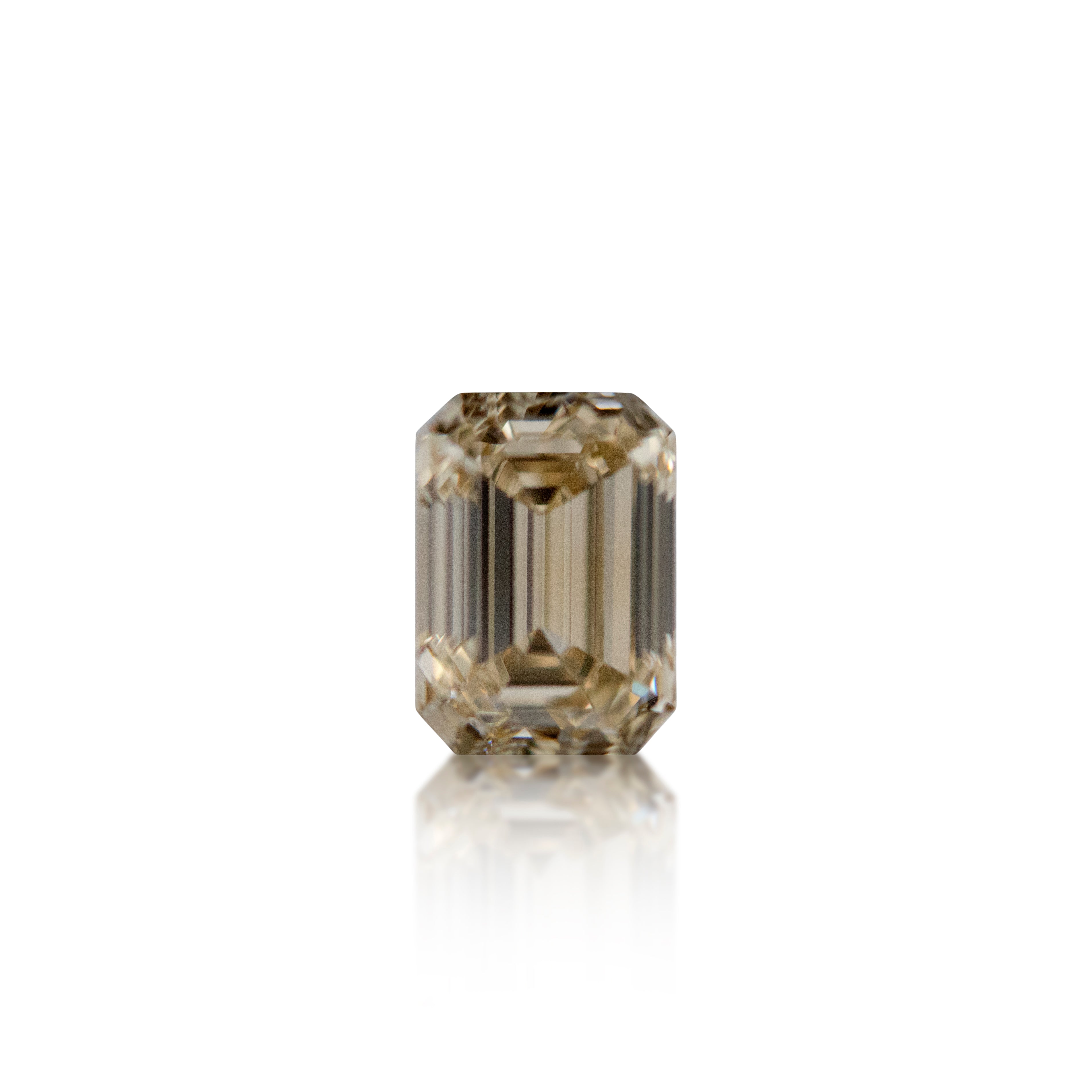 1.11ct Argyle Champagne Emerald Cut C1