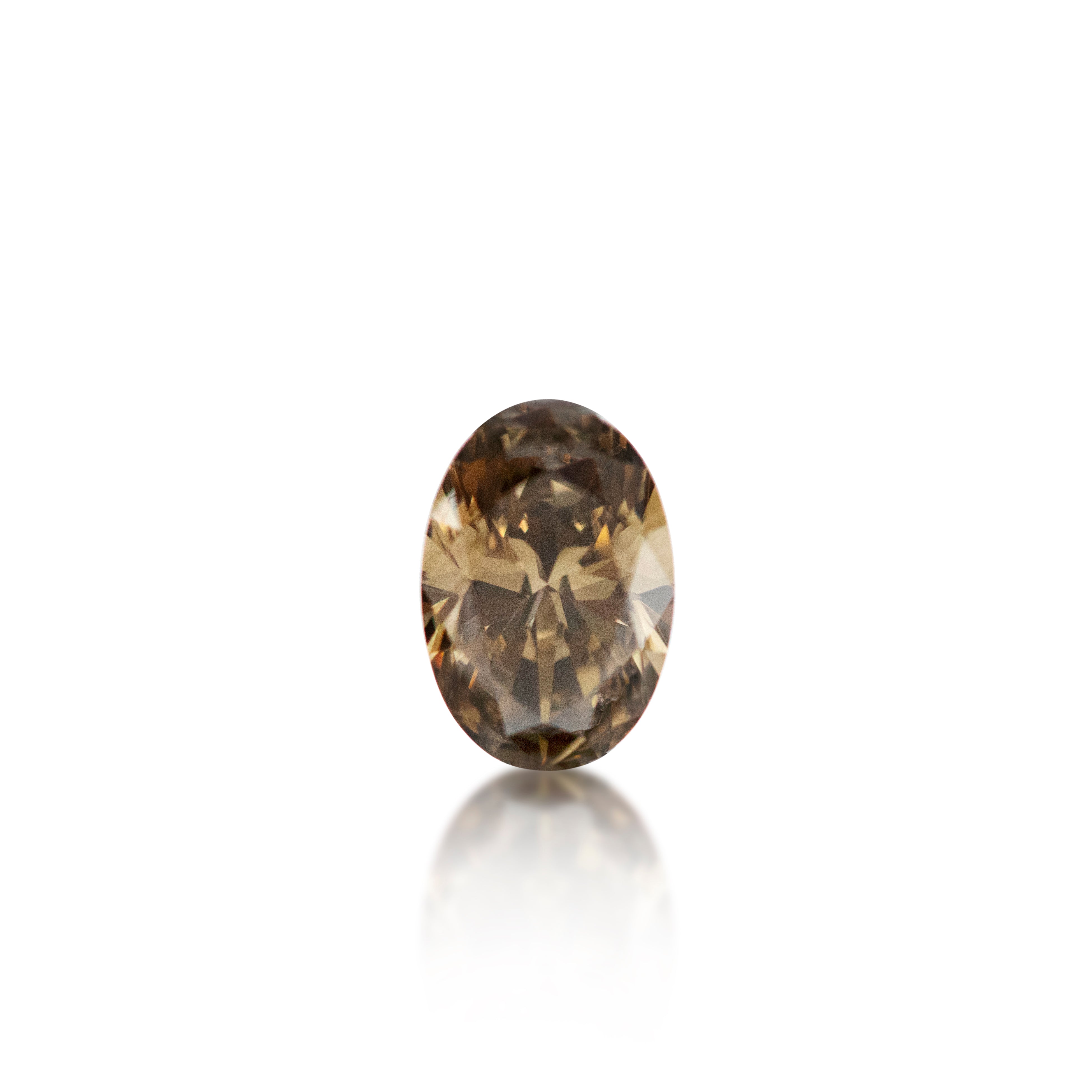 0.58ct Argyle Champagne Oval Cut C6