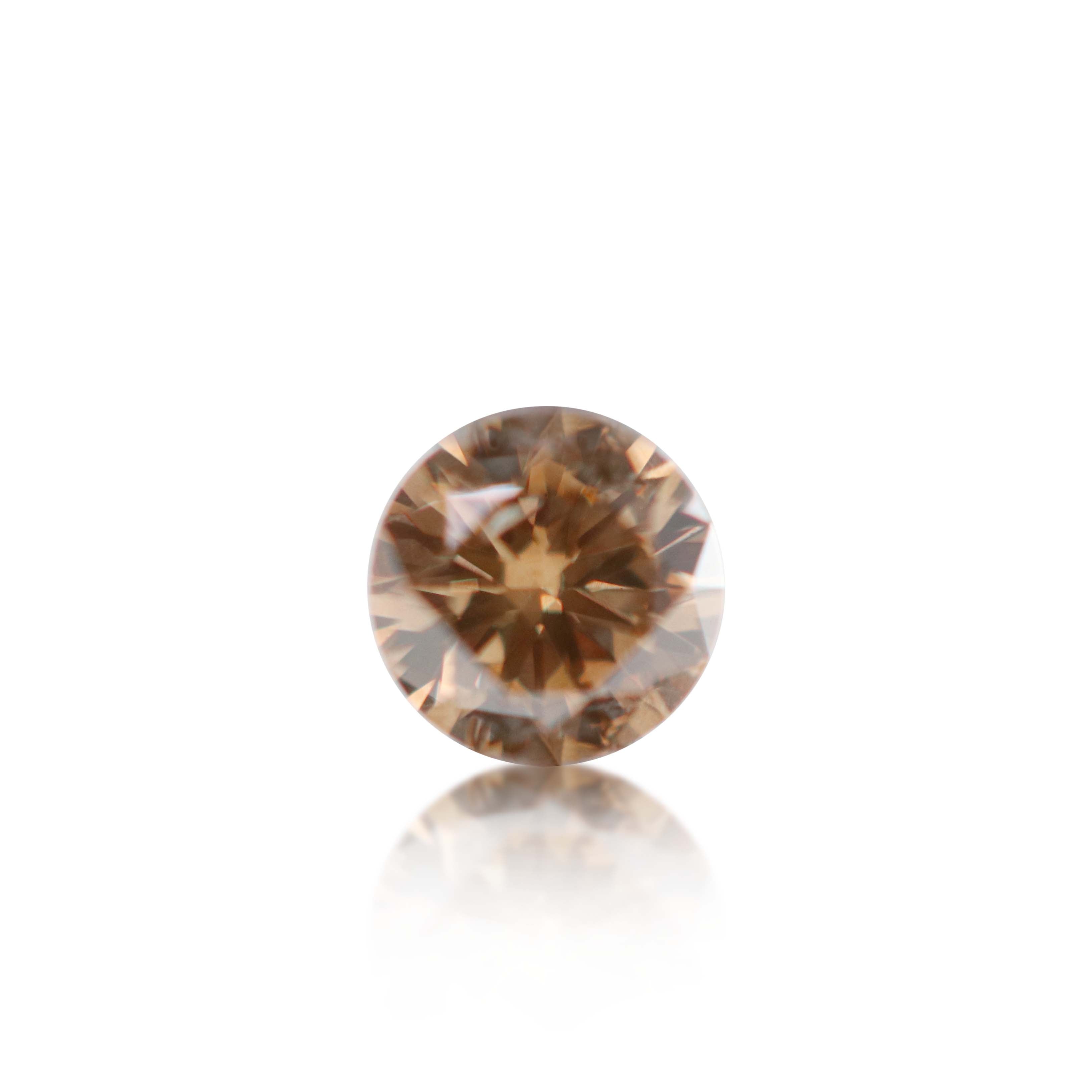 0.22ct Argyle Champagne Round Brilliant Cut Cut C6