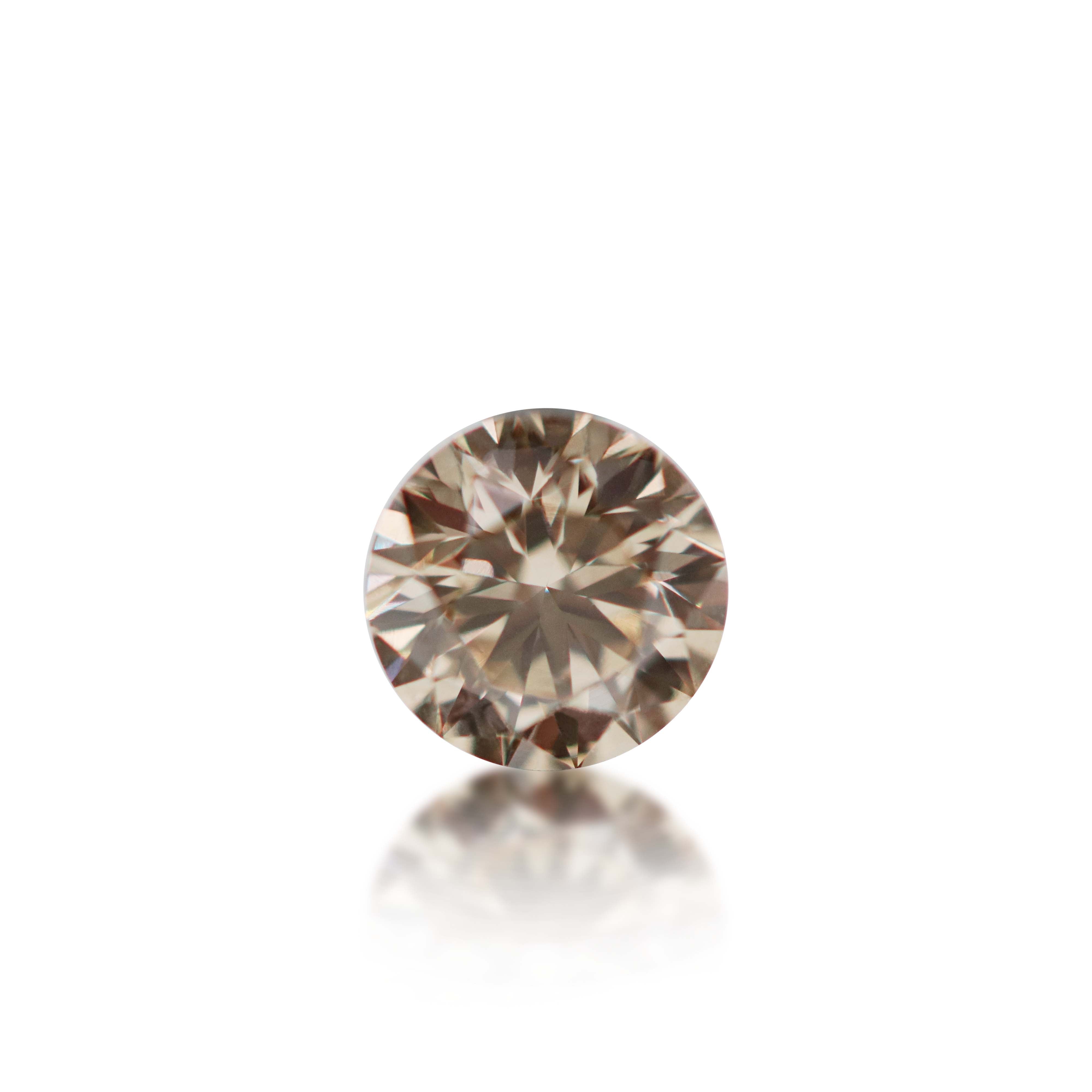 0.51ct Argyle Champagne Round Brilliant Cut Cut C2