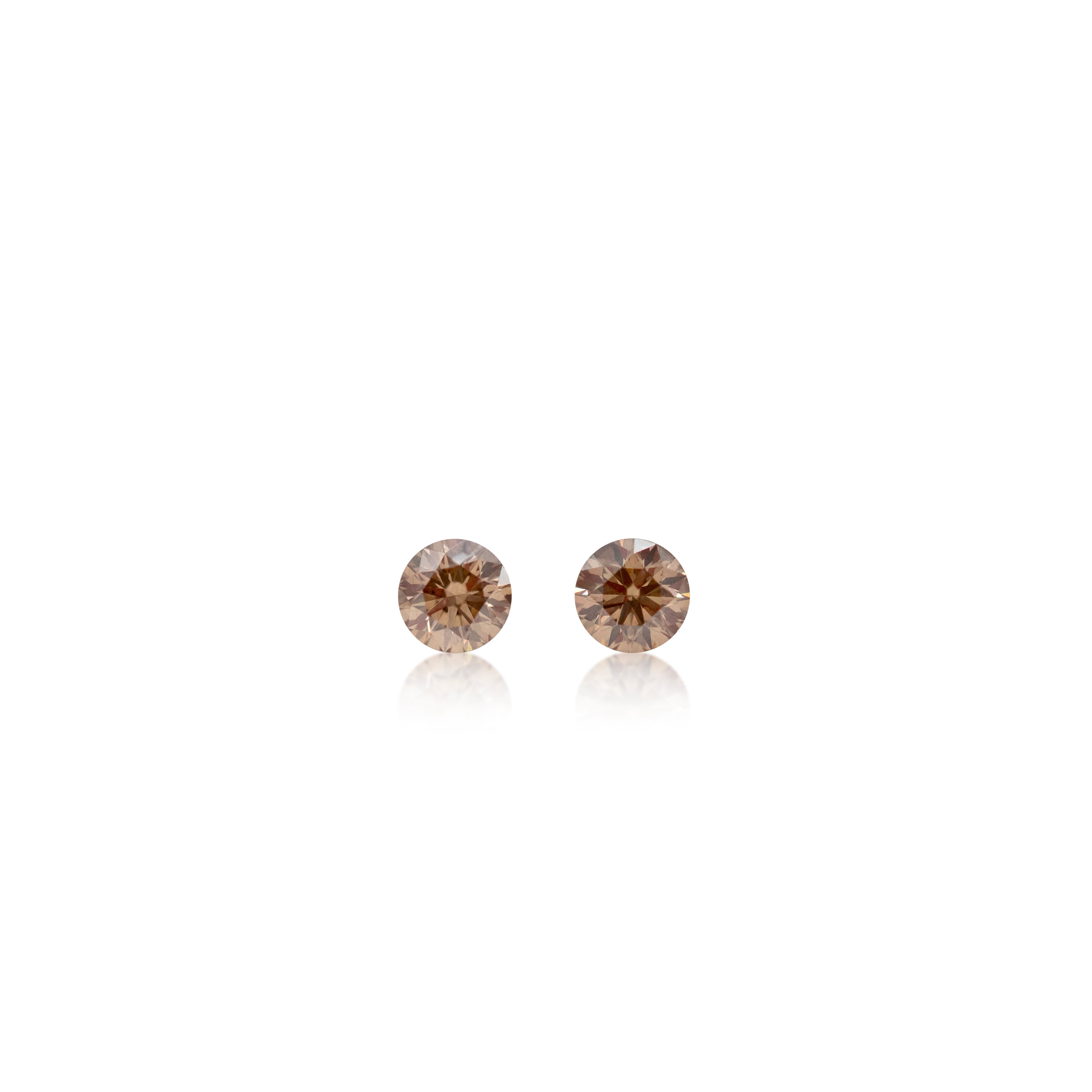 2 = 0.56 cts Argyle Champagne C5 Round Brilliant Cut