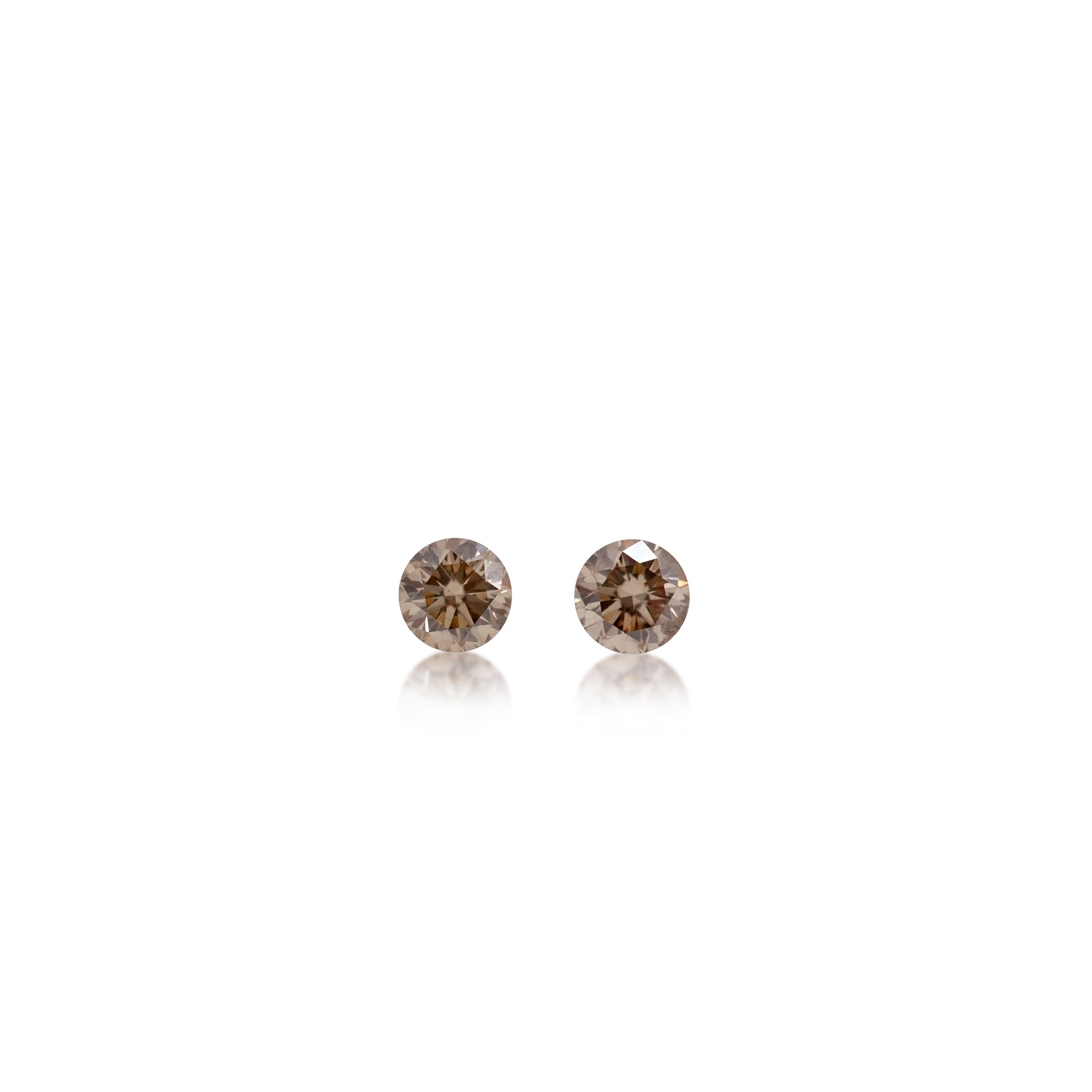 2 = 0.58 cts Argyle Champagne C2 Round Brilliant Cut