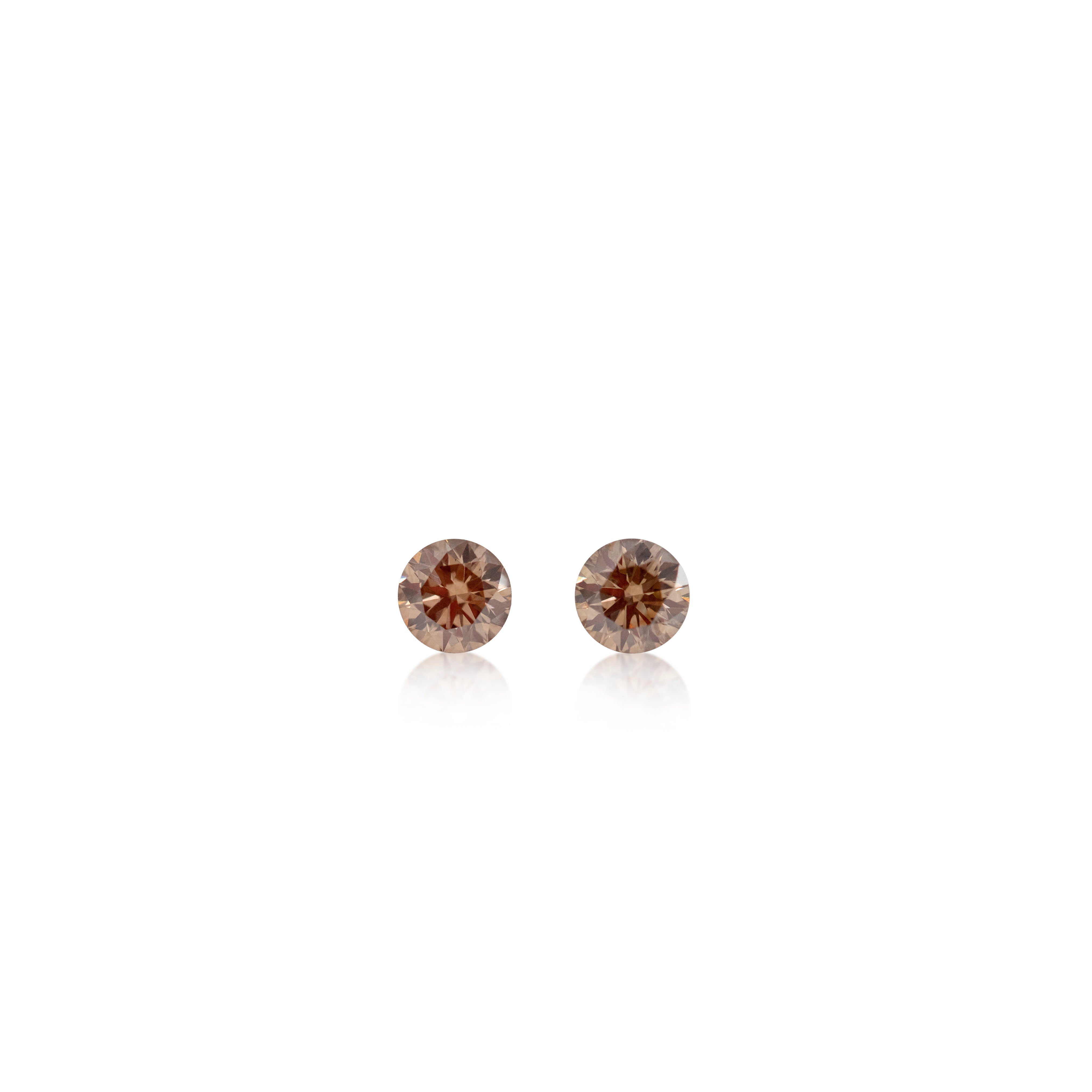 2 = 0.73 cts Argyle Champagne C6 Round Brilliant Cut