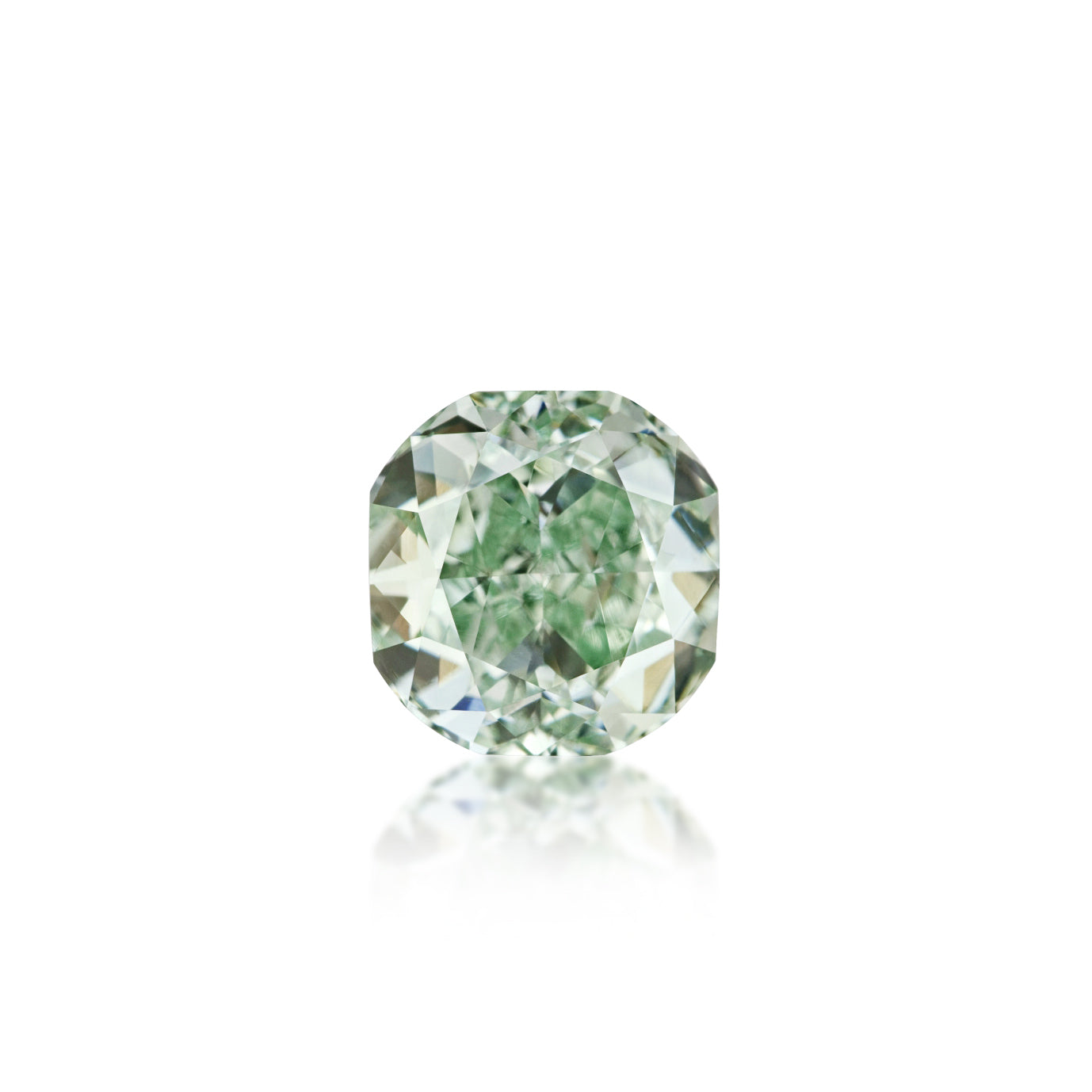 0.51 Cushion Cut Fancy Bluish Green