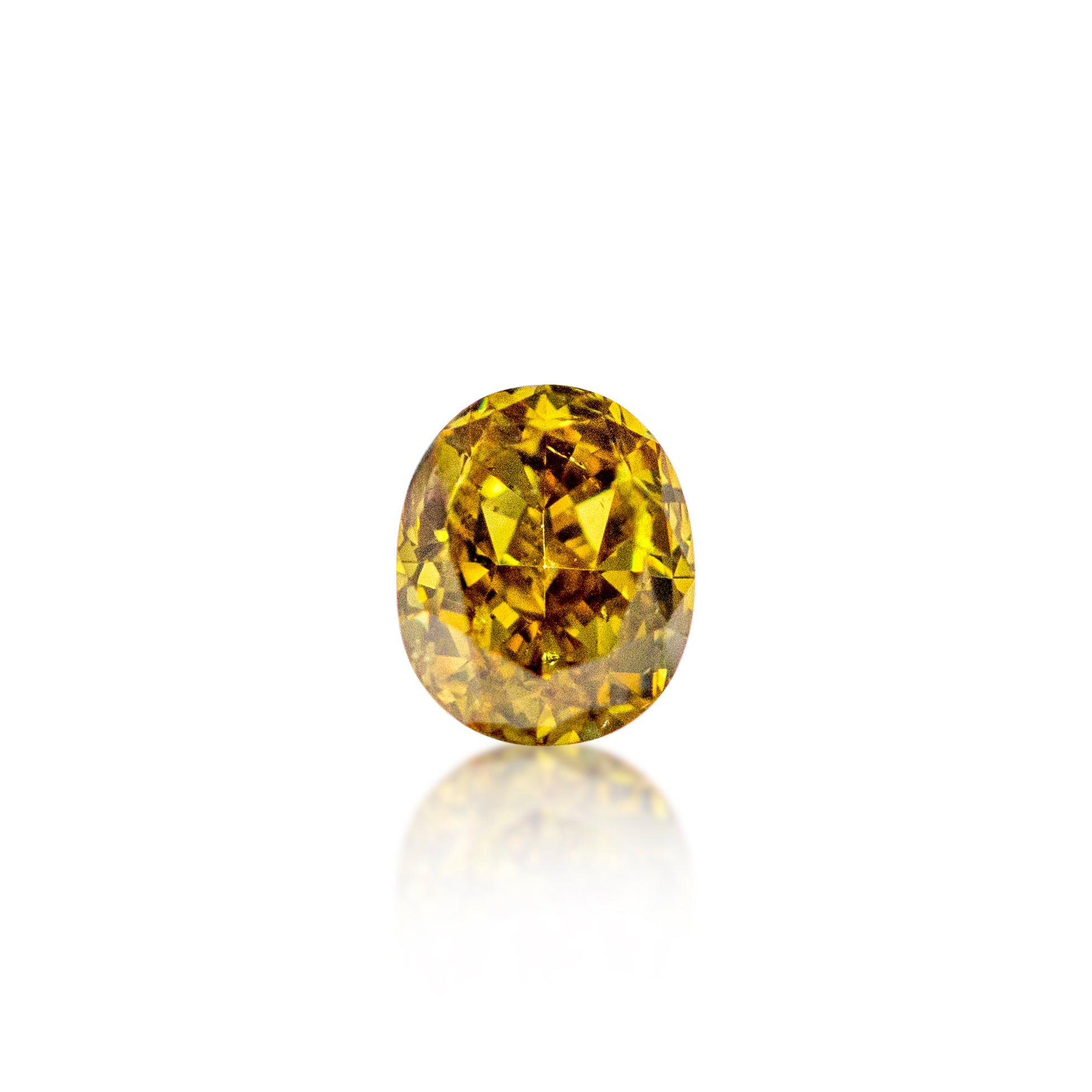 0.38 ct Oval Cut Green Diamond
