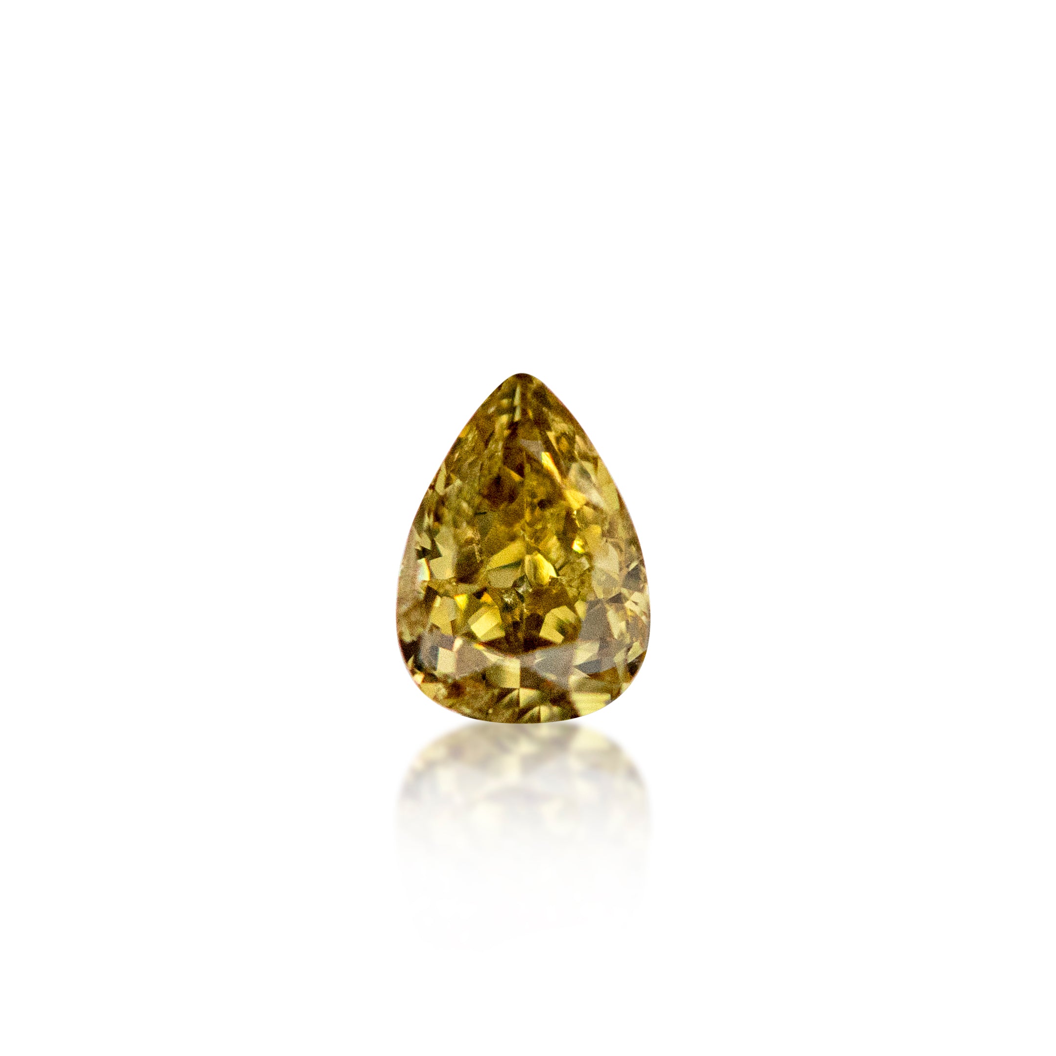 0.31 ct Pear Cut Green Diamond