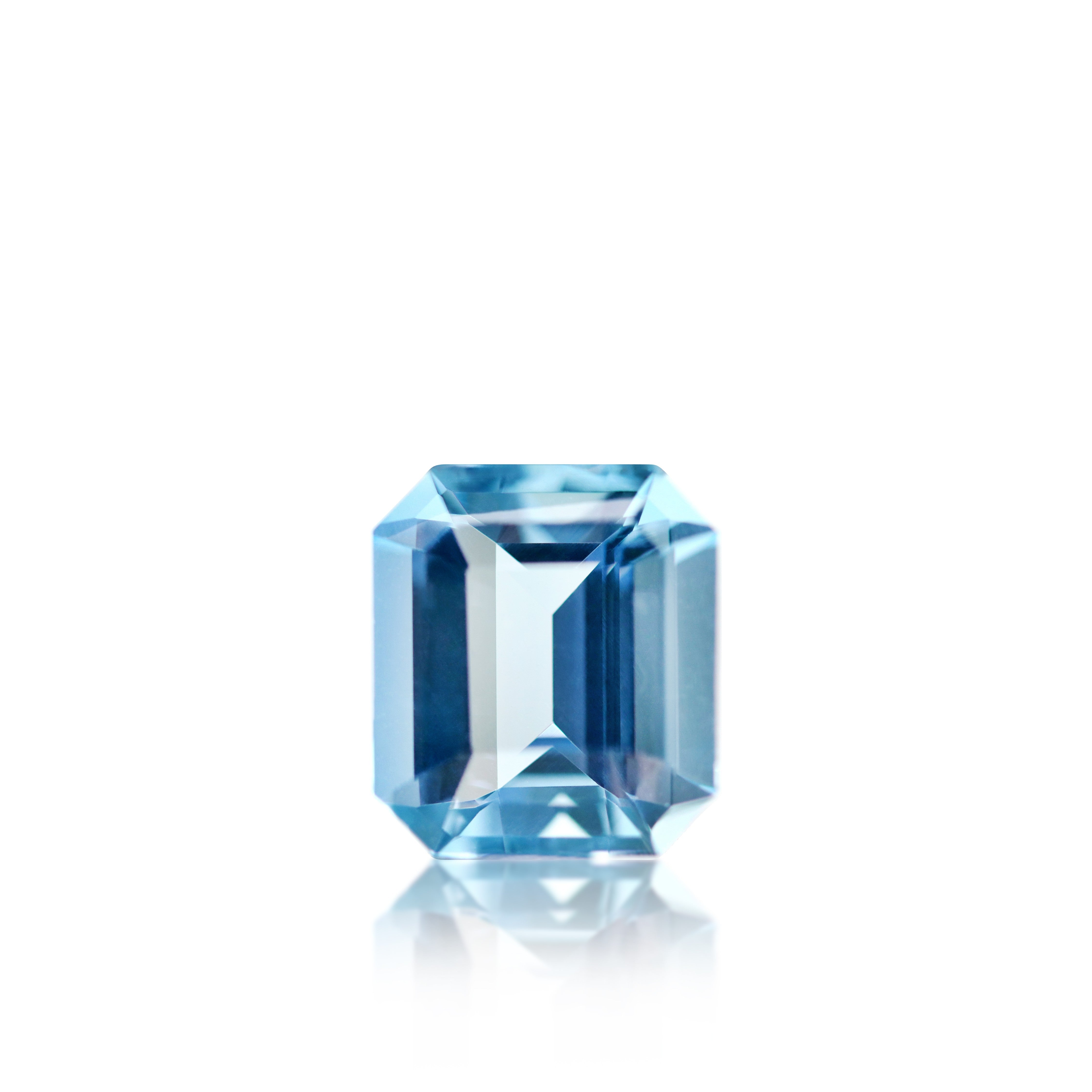 5.78ct Light Blue Emerald Cut Aquamarine