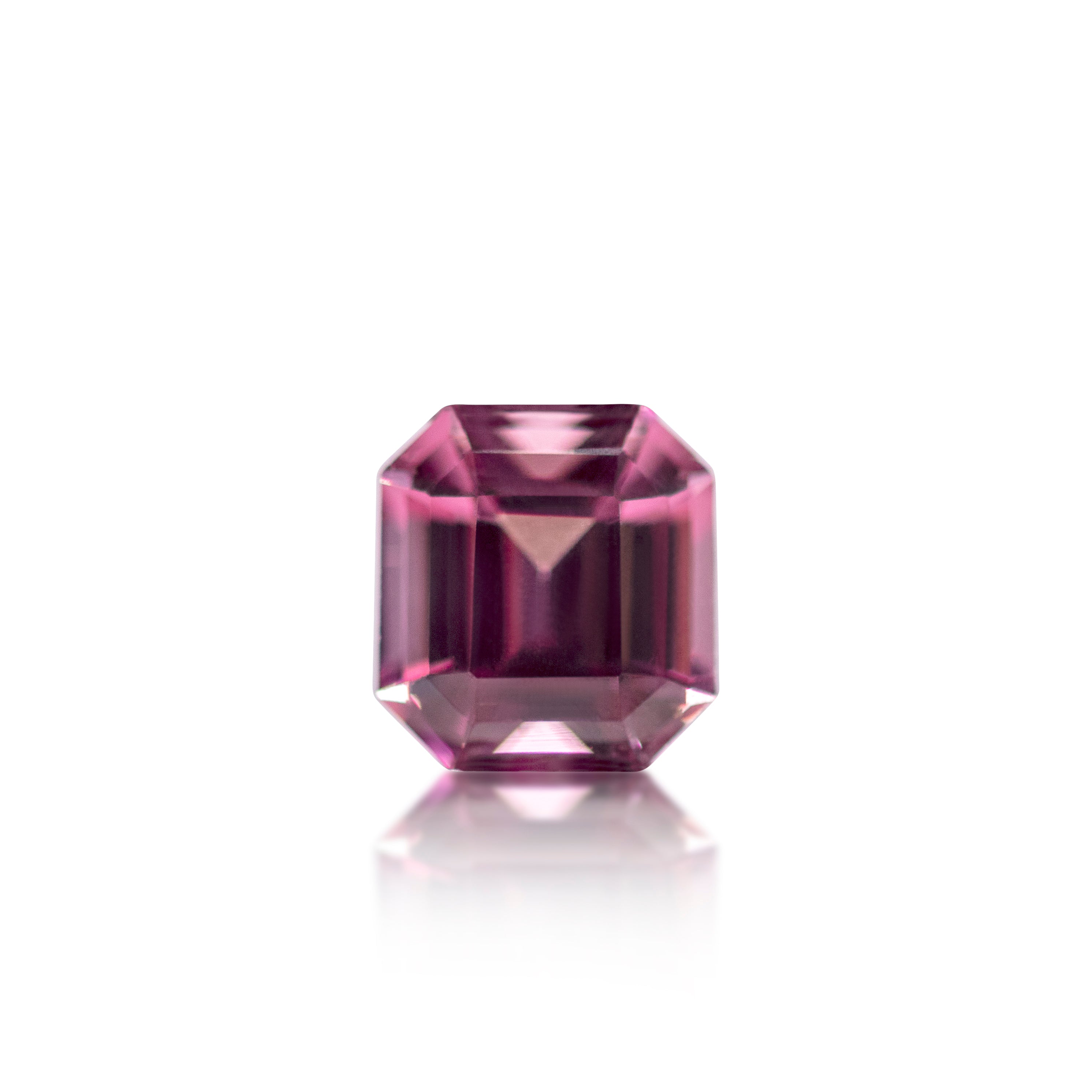 1.35 ct Purplish Pink Garnet Emerald Cut