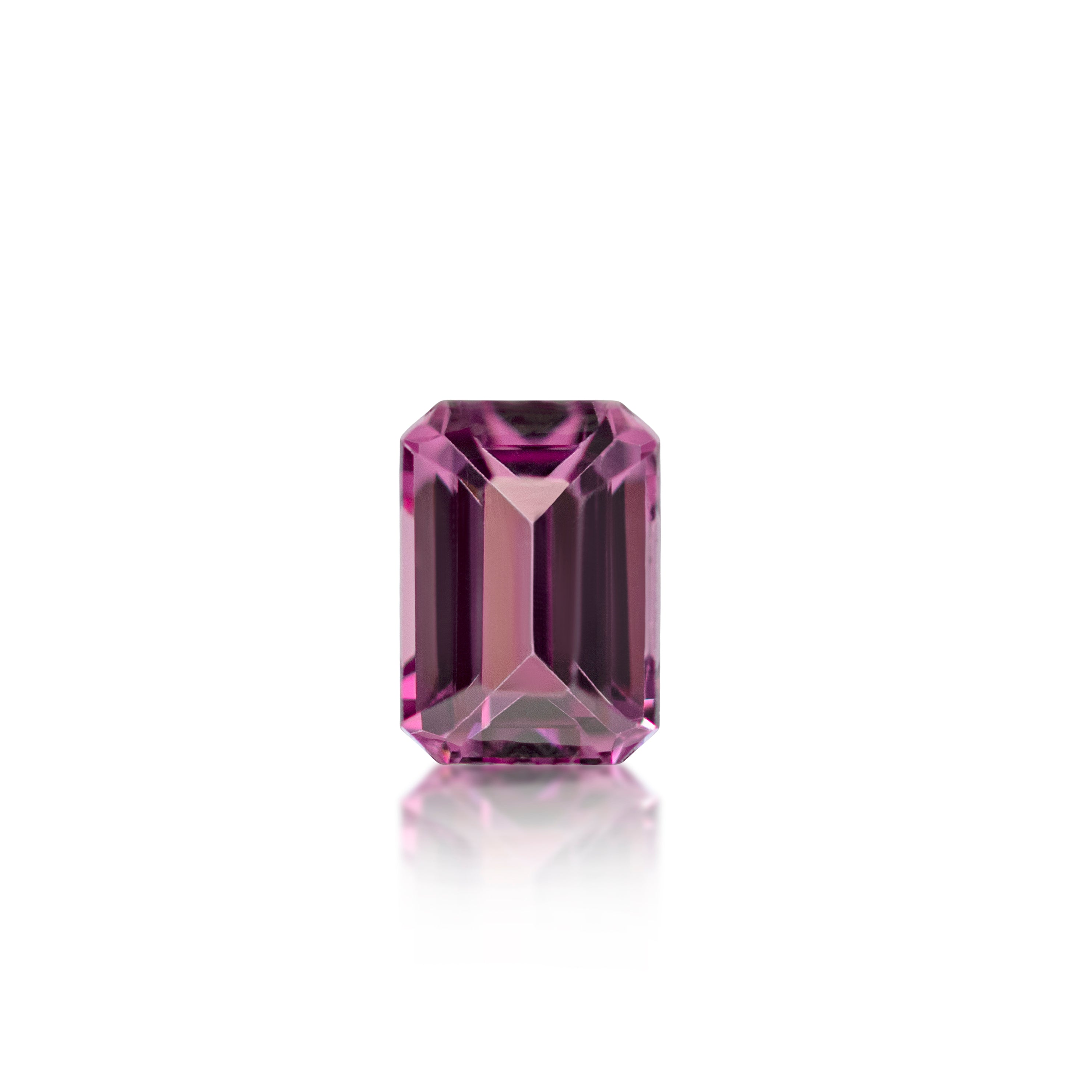 1.46ct Purplish Pink Garnet Emerald Cut