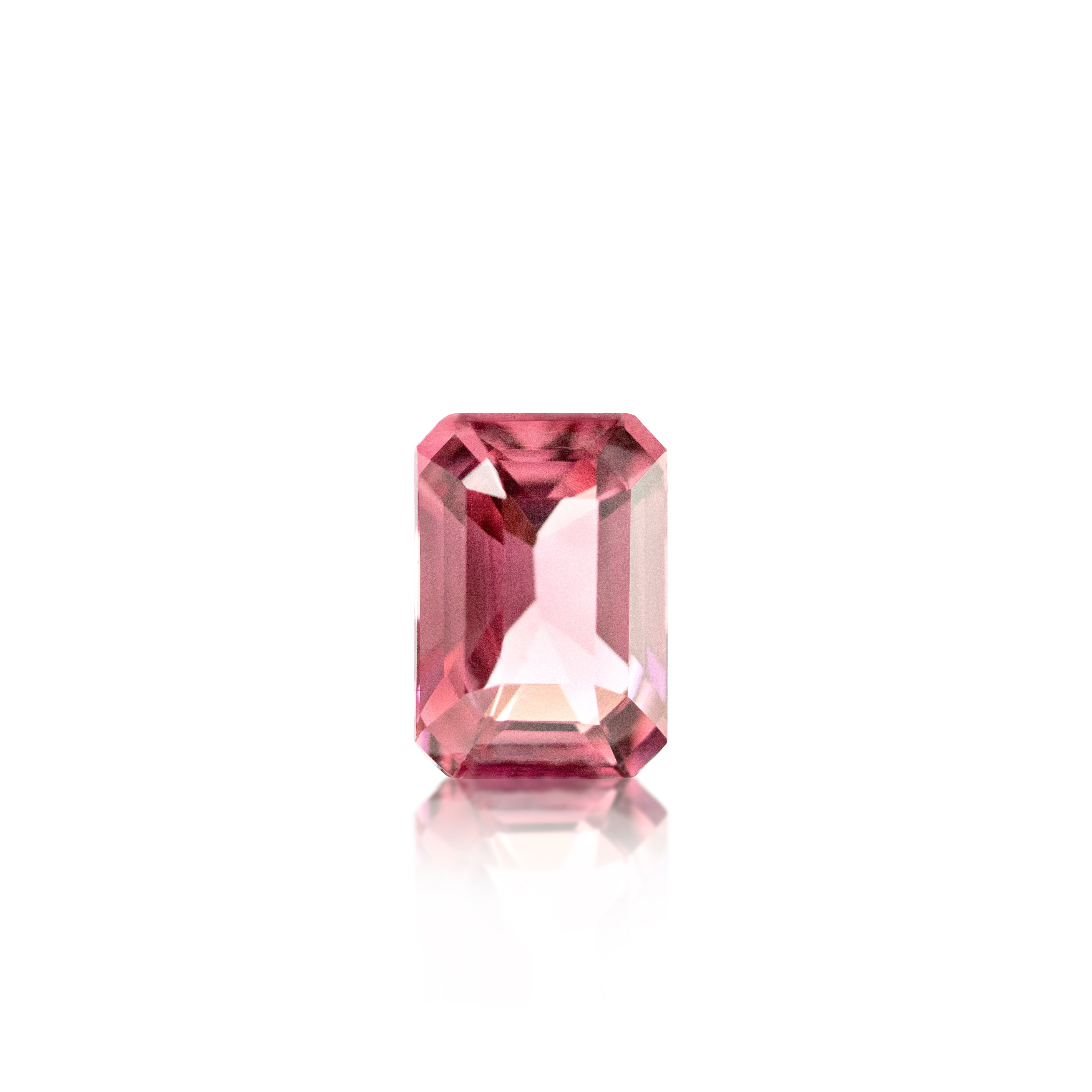 2.15 ct Pinkish Red Garnet Emerald Cut