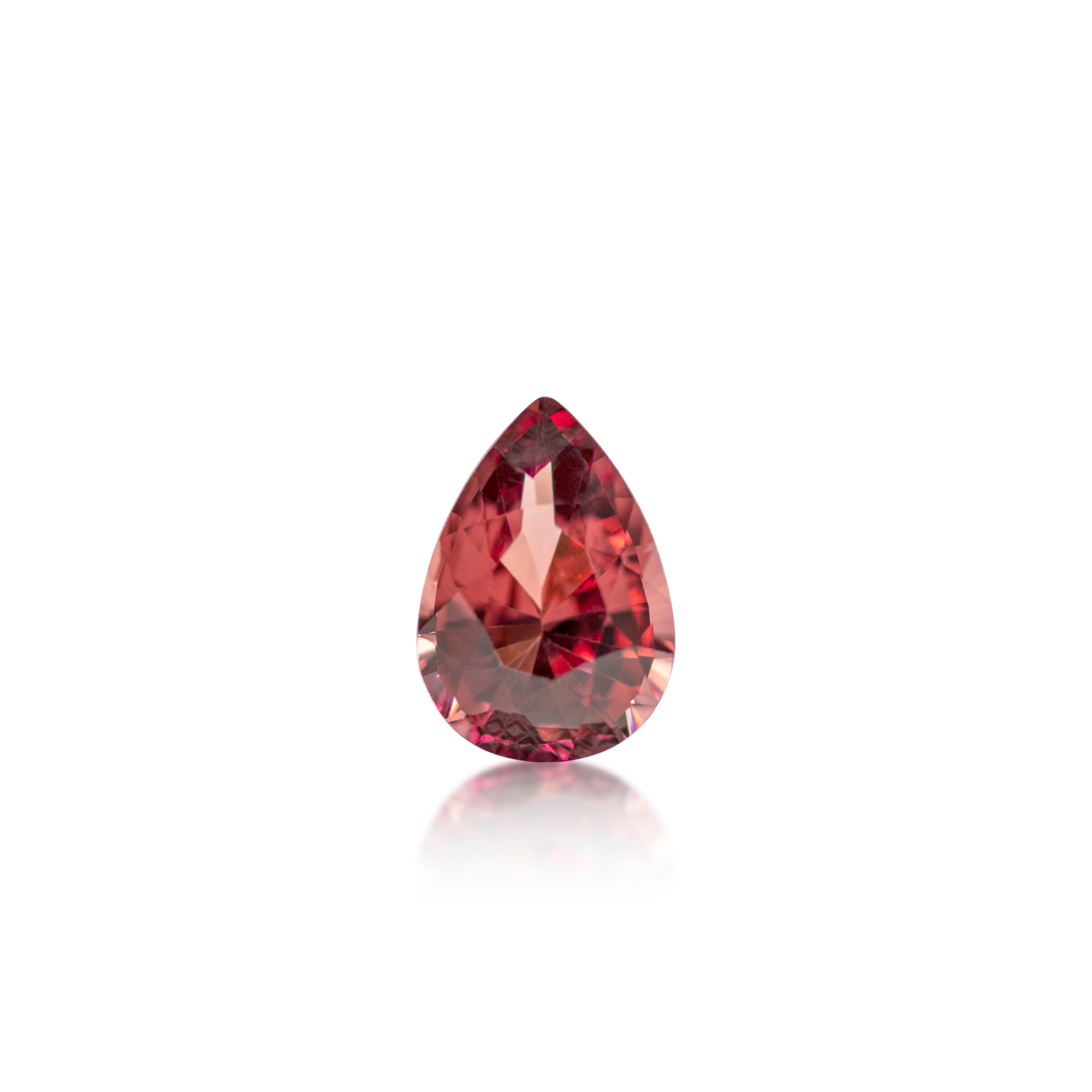2.43 ct Pinkish Red Garnet Pear Cut