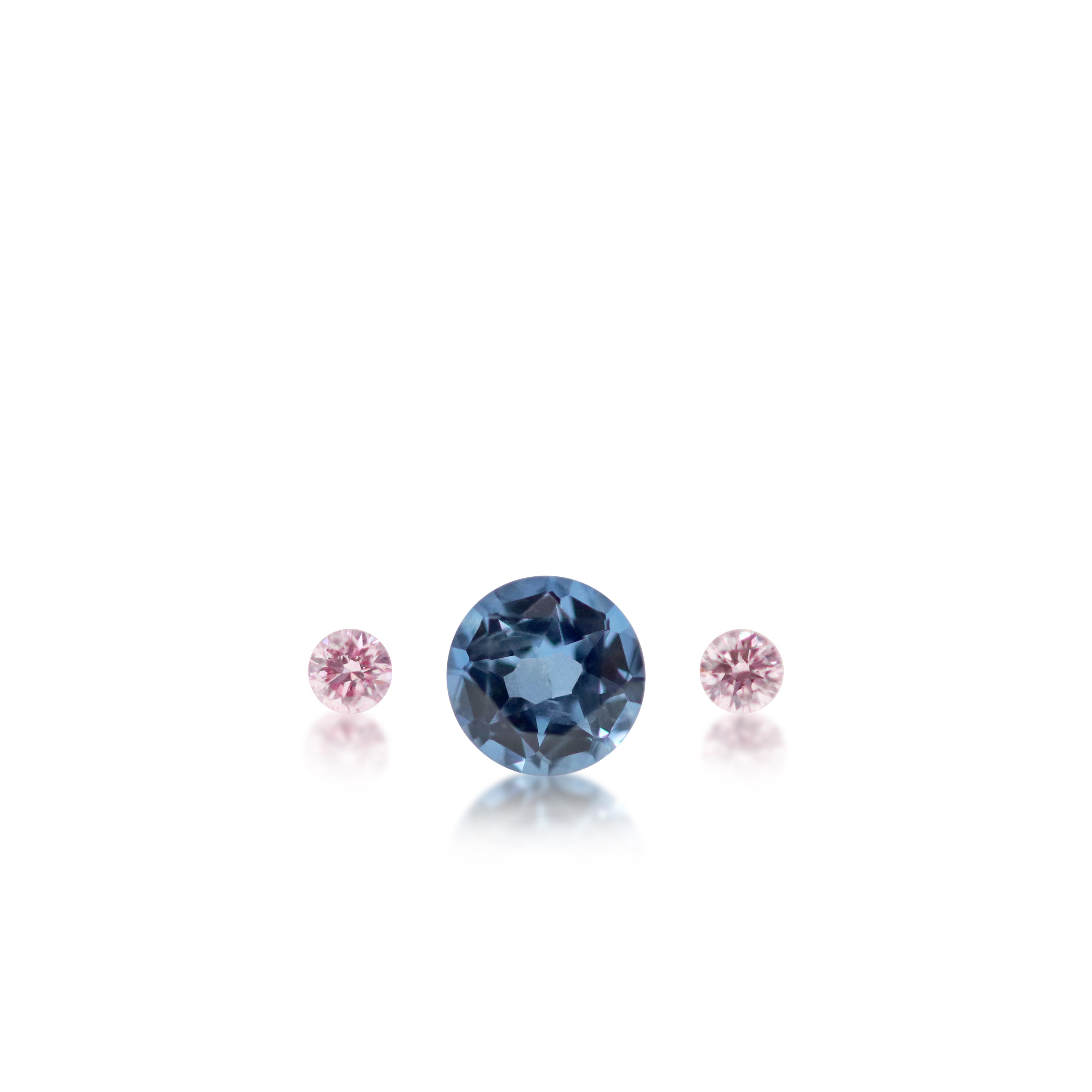 Australian Sapphire & Argyle Pink Diamond Set