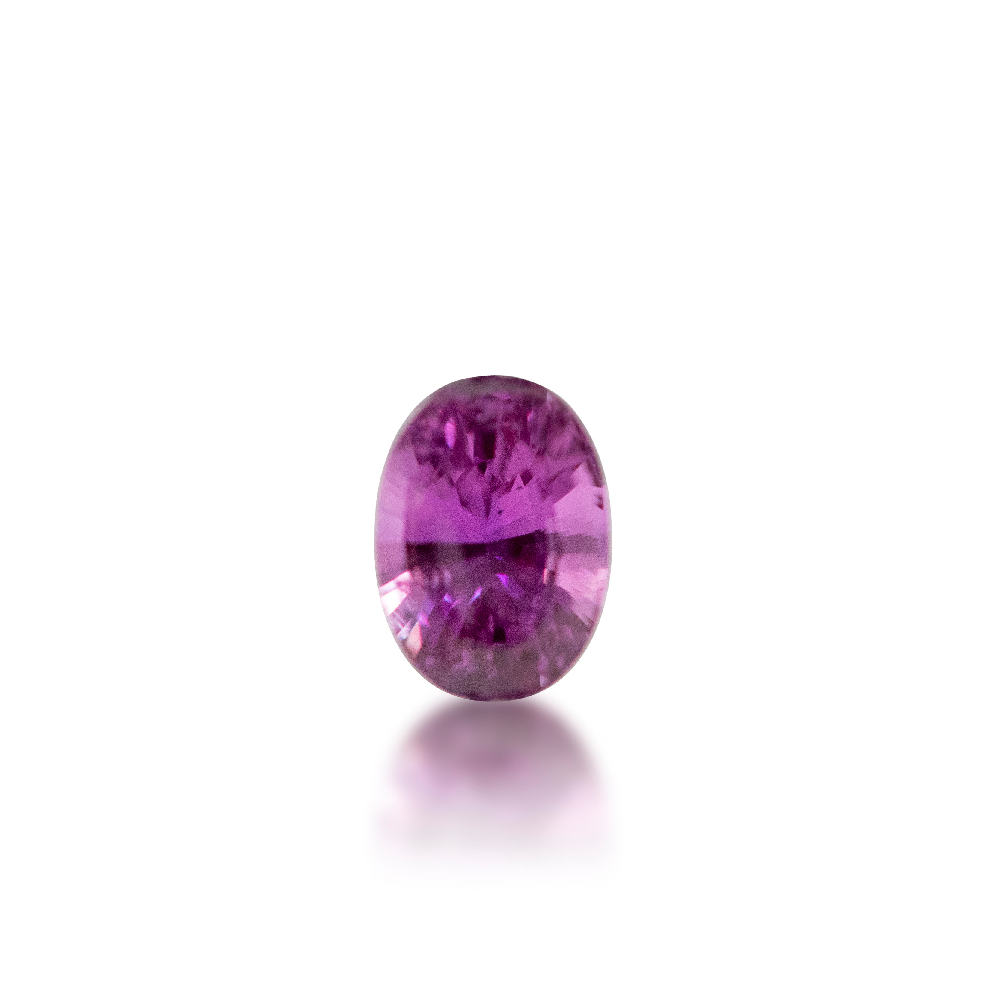 0.67ct Vivid Hot Pink Purple Oval Cut Sapphire
